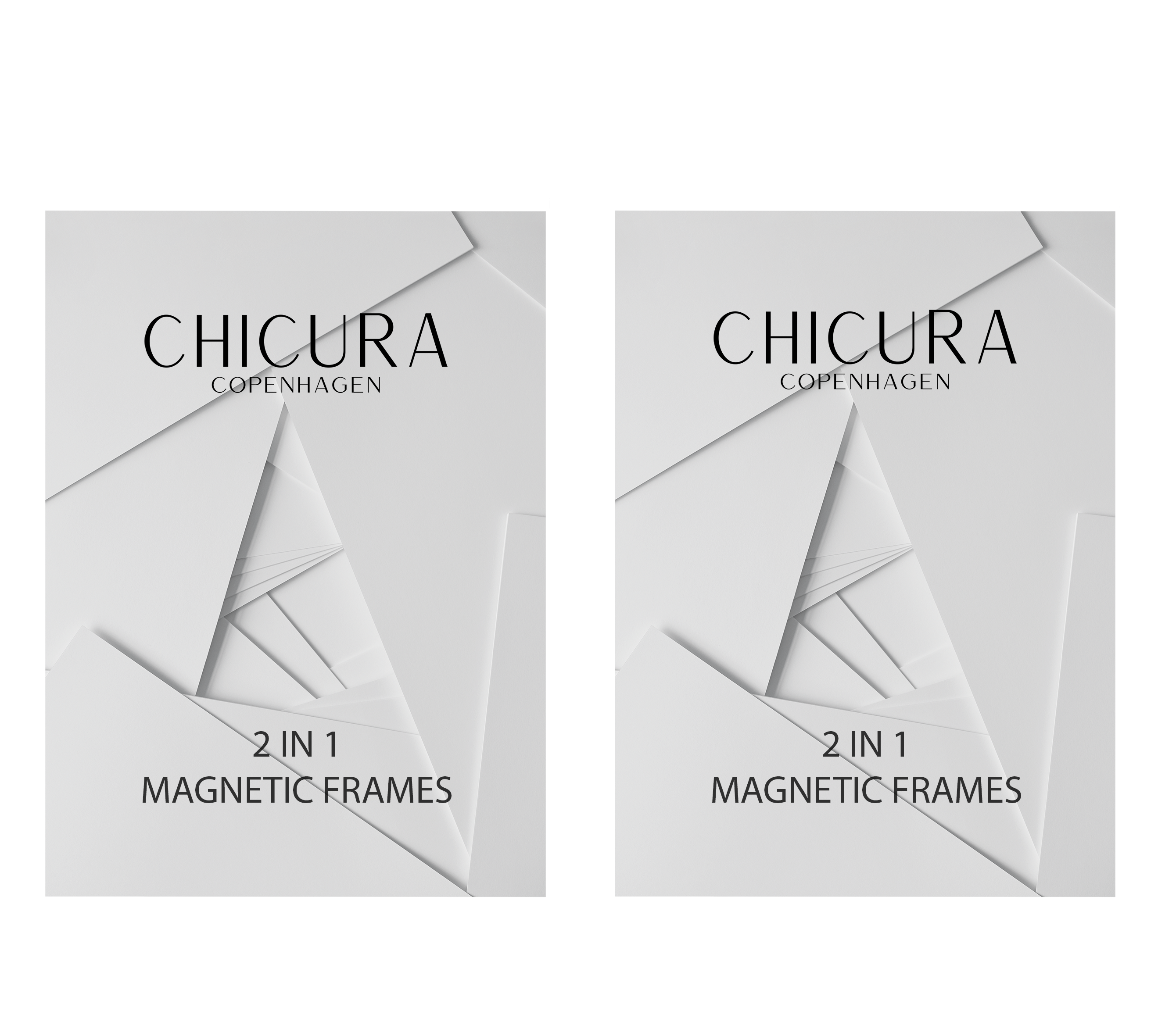 ChiCura Living, Art & Frames 2 in 1 Magnetic Frame - 51 cm - White Frames / Magnetic White