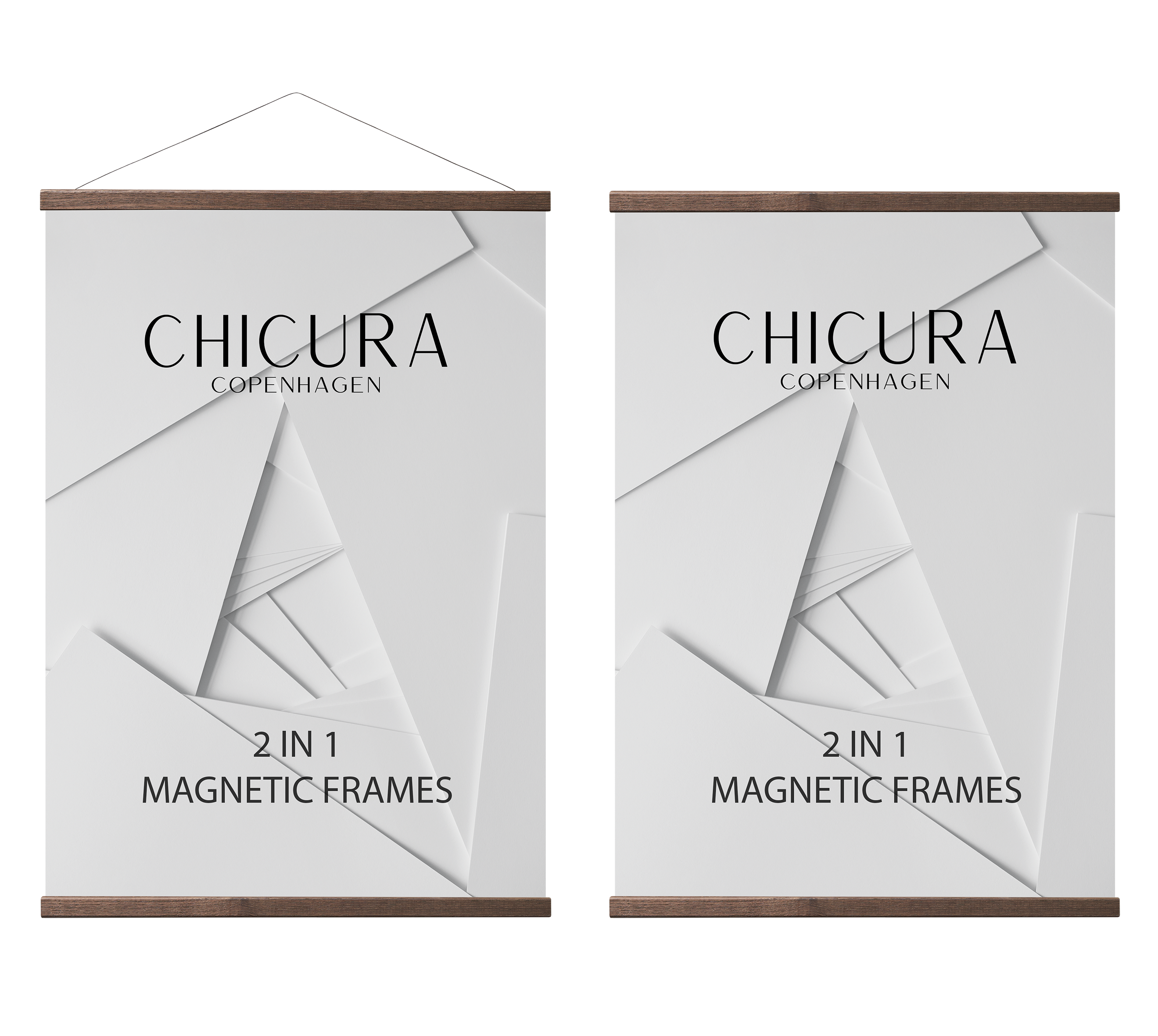ChiCura Living, Art & Frames 2 in 1 Magnetic Frame - 71 cm - Brown Frames / Magnetic Brown