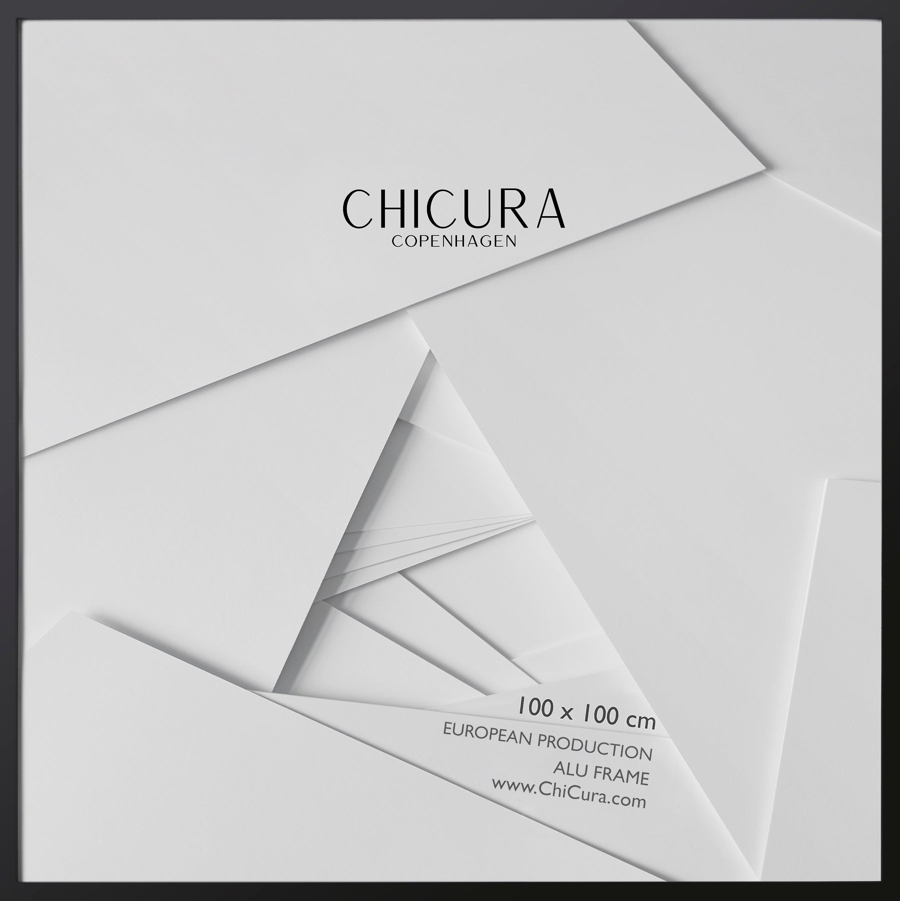 ChiCura Living, Art & Frames Alu Ramme 100x100cm - Sort - Akrylglas Frames / Alu Black