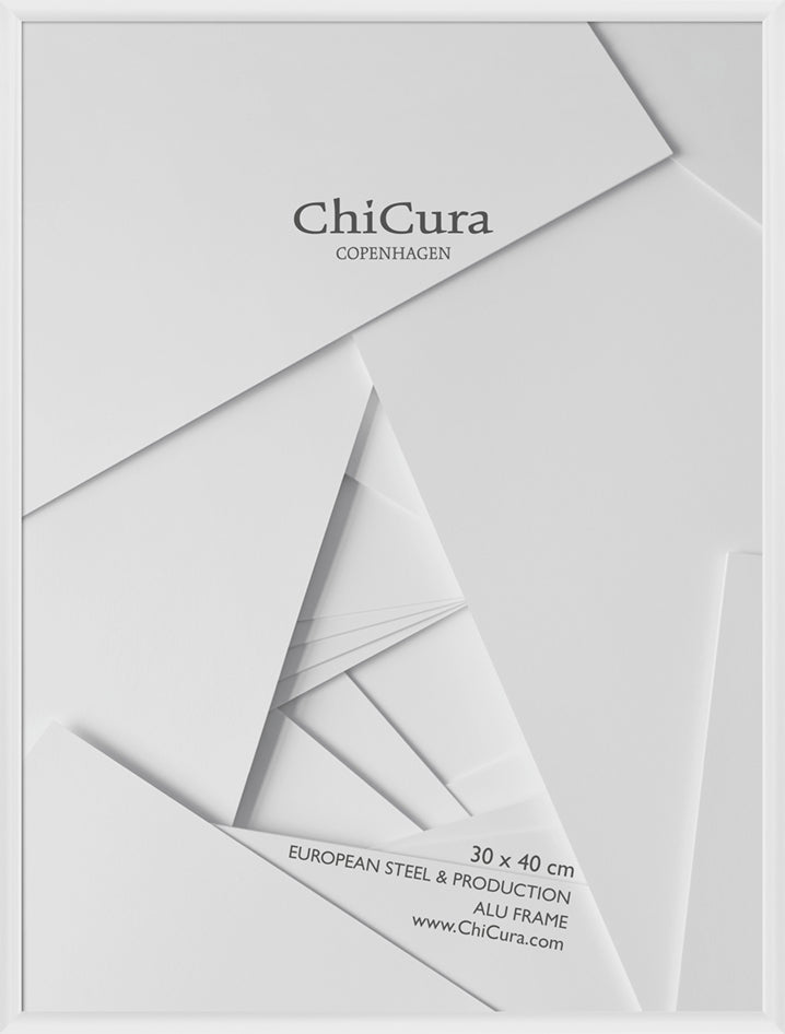 ChiCura Living, Art & Frames Alu Ramme 30x40cm - Hvid - Glas Frames / Alu White