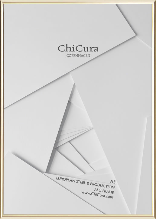 ChiCura Living, Art & Frames Alu Ramme A3 - Guld - Glas Frames / Alu Premium Golden