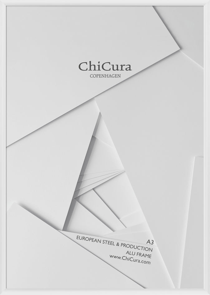 ChiCura Living, Art & Frames Alu Ramme A3 - Hvid - Akrylglas Frames / Alu Premium White