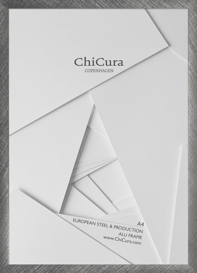 ChiCura Living, Art & Frames Alu Ramme A4 - Børstet Antracit - Akrylglas Frames / Alu Premium Brushed Anthracite