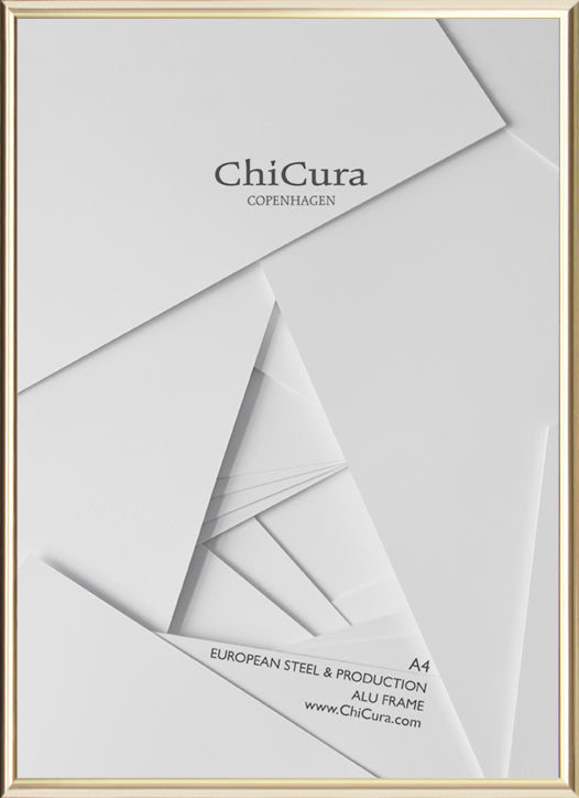 ChiCura Living, Art & Frames Alu Ramme A4 - Guld - Glas Frames / Alu Premium Golden