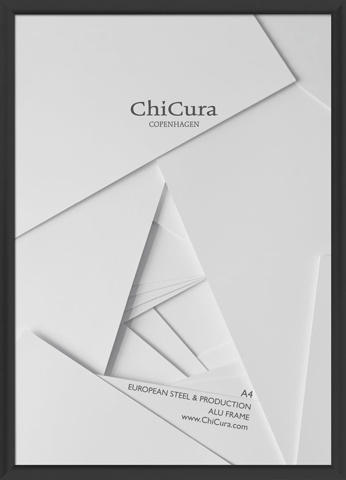 ChiCura Living, Art & Frames Alu Ramme A4 - Sort - Glas Frames / Alu Premium Black