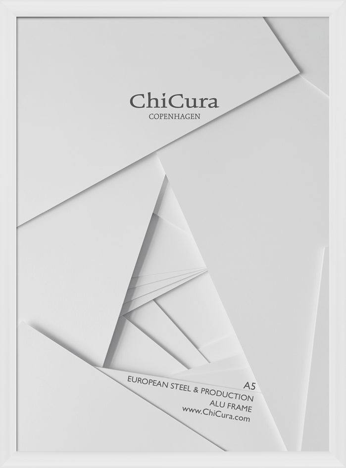 ChiCura Living, Art & Frames Alu Ramme A5 - Hvid - Akrylglas Frames / Alu Premium White