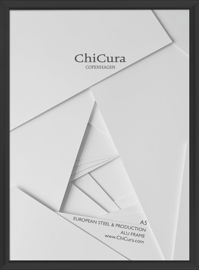 ChiCura Living, Art & Frames Alu Ramme A5 - Sort - Akrylglas Frames / Alu Premium Black