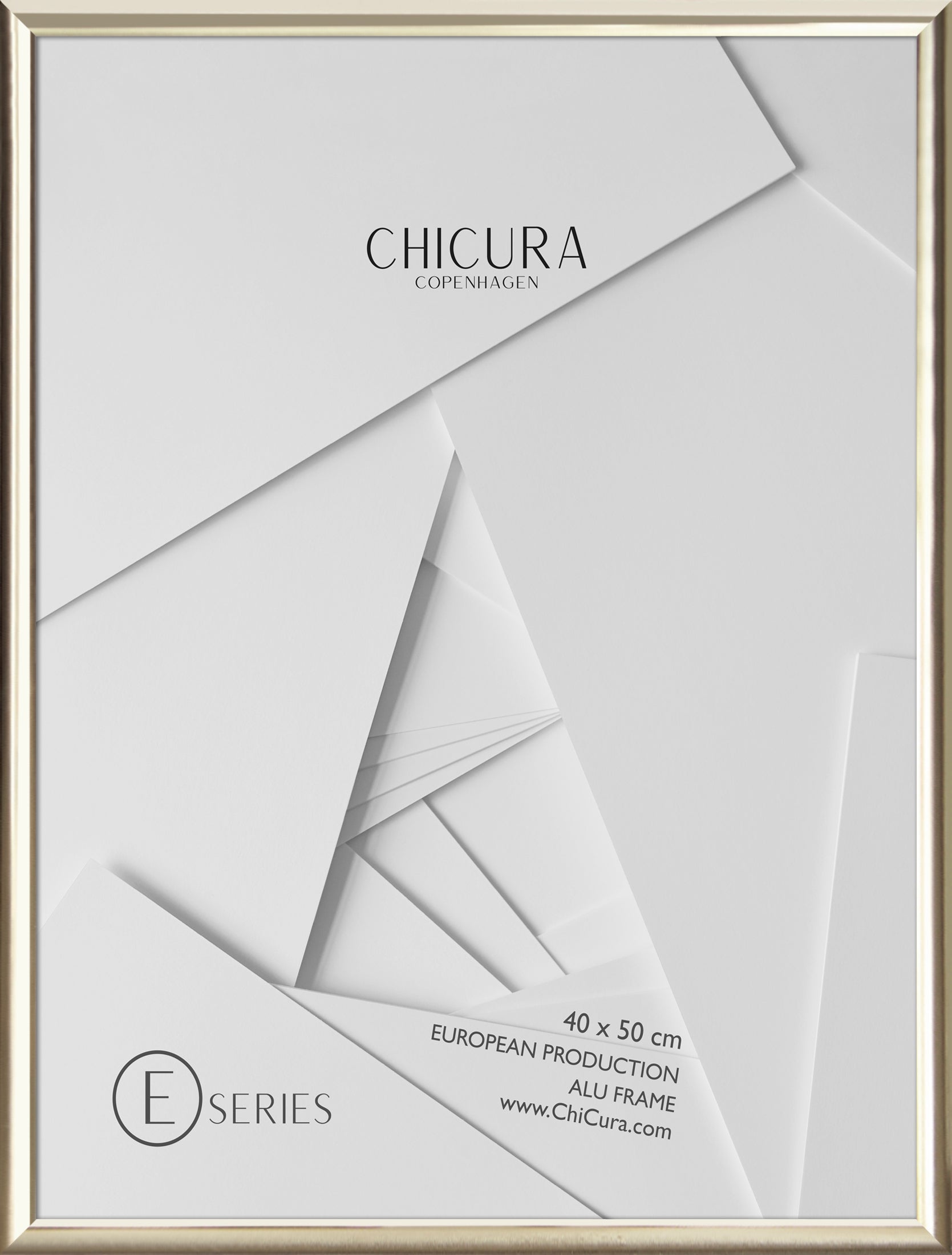 ChiCura Living, Art & Frames Alu Ramme E - 40x50cm - Guld - Akrylglas Frames / Alu E-Series Golden