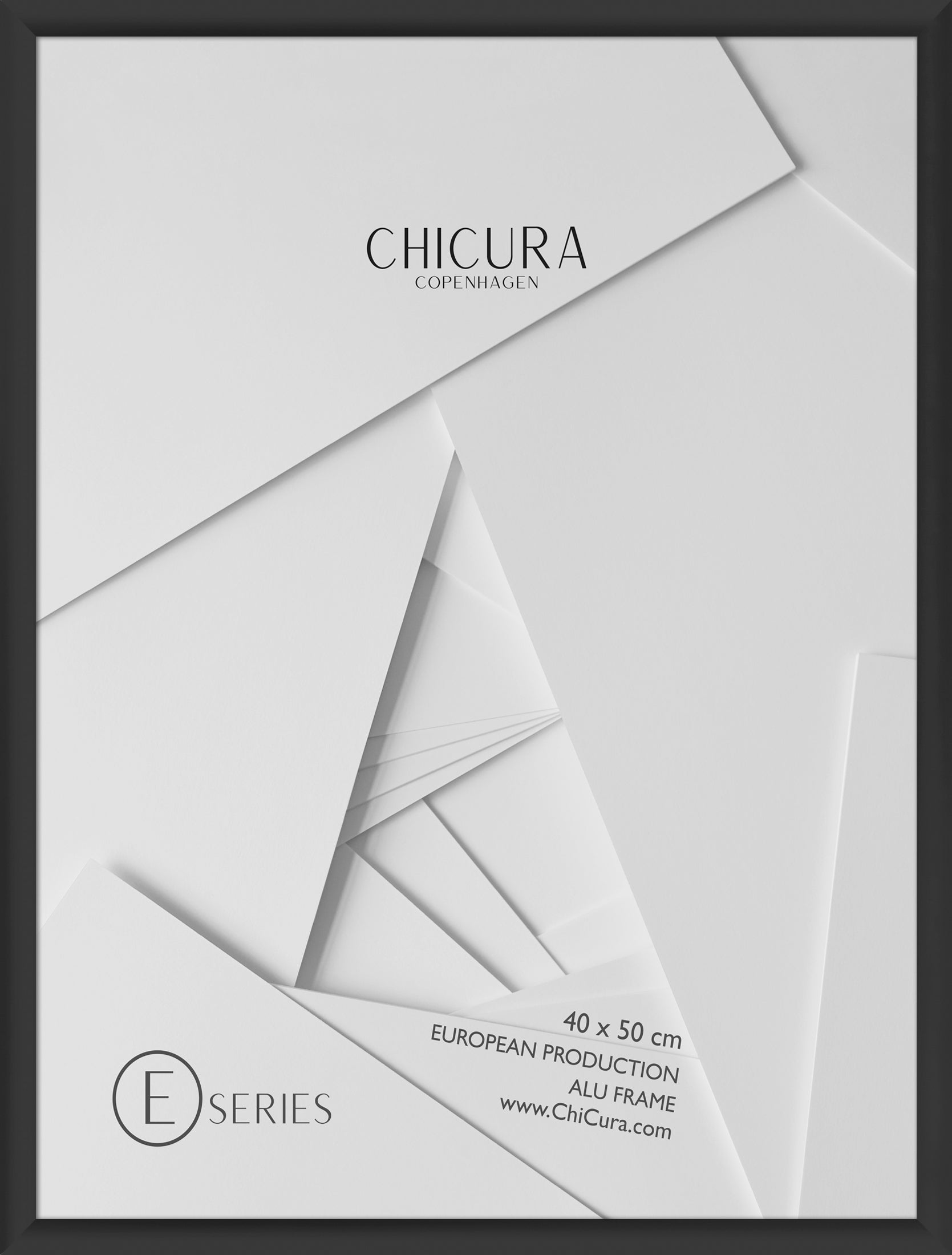 ChiCura Living, Art & Frames Alu Ramme E - 40x50cm - Sort - Akrylglas Frames / Alu E-Series Black