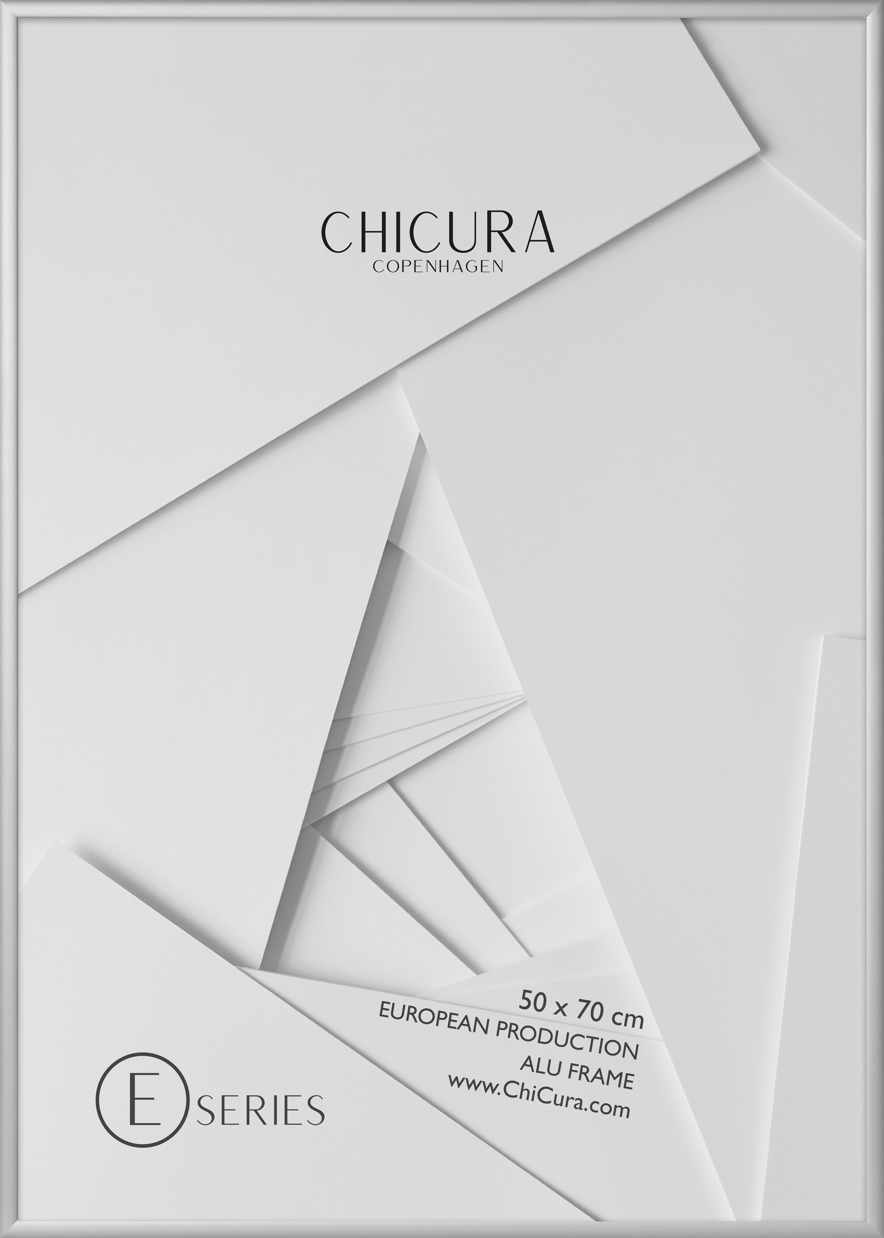 ChiCura Living, Art & Frames Alu Ramme E - 50x70cm - Sølv - Glas Frames / Alu E-Series Silver