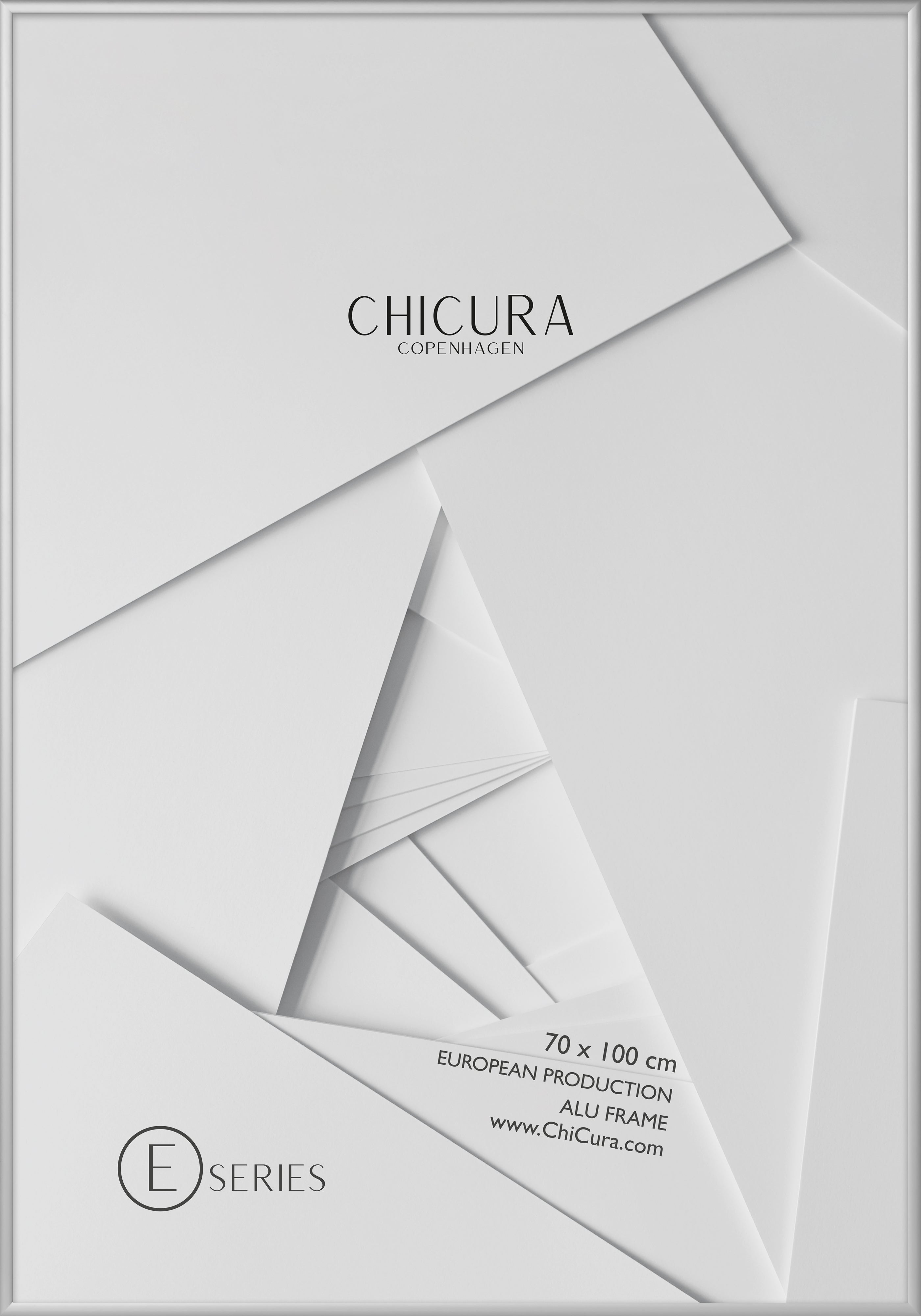 ChiCura Living, Art & Frames Alu Ramme E - 70x100cm - Sølv - Glas - KUN V. AFHENTNING Frames / Alu E-Series Silver