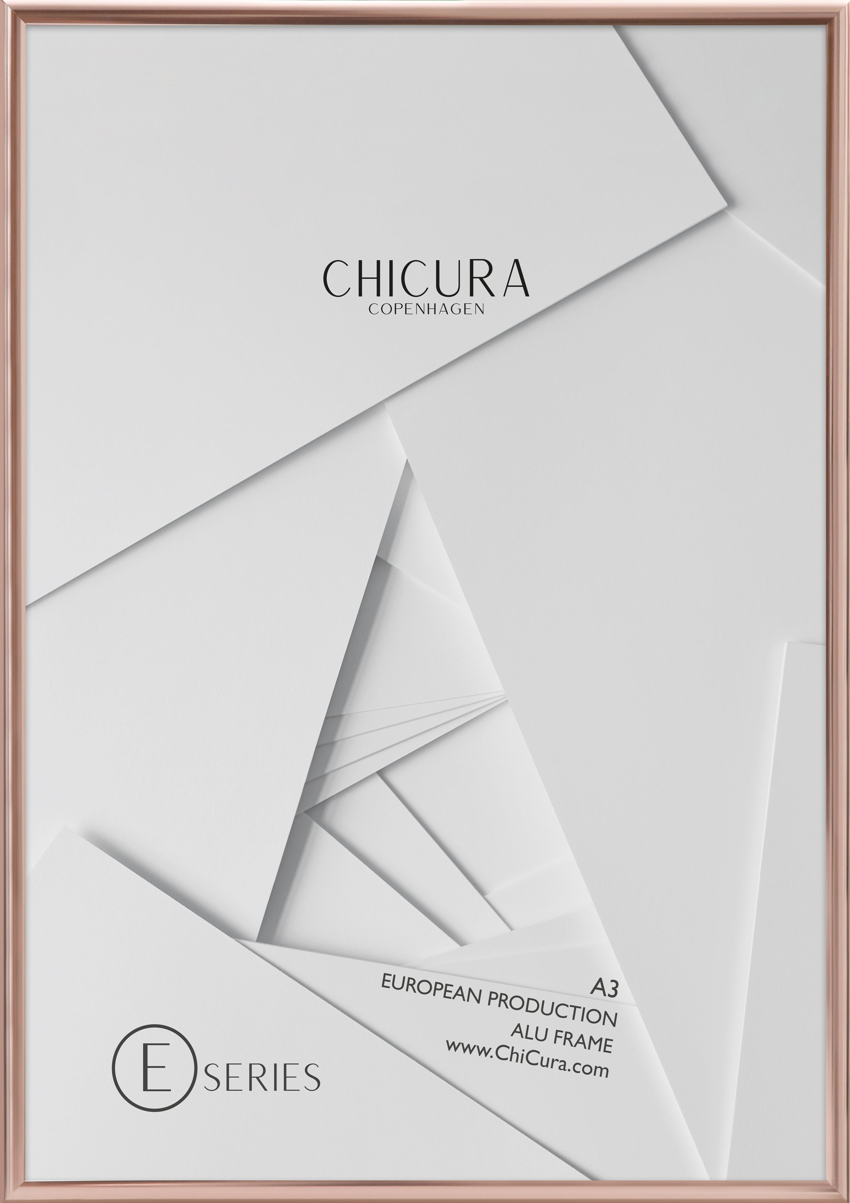 ChiCura Living, Art & Frames Alu Ramme E - A3 - Kobber - Glas Frames / Alu E-Series Copper