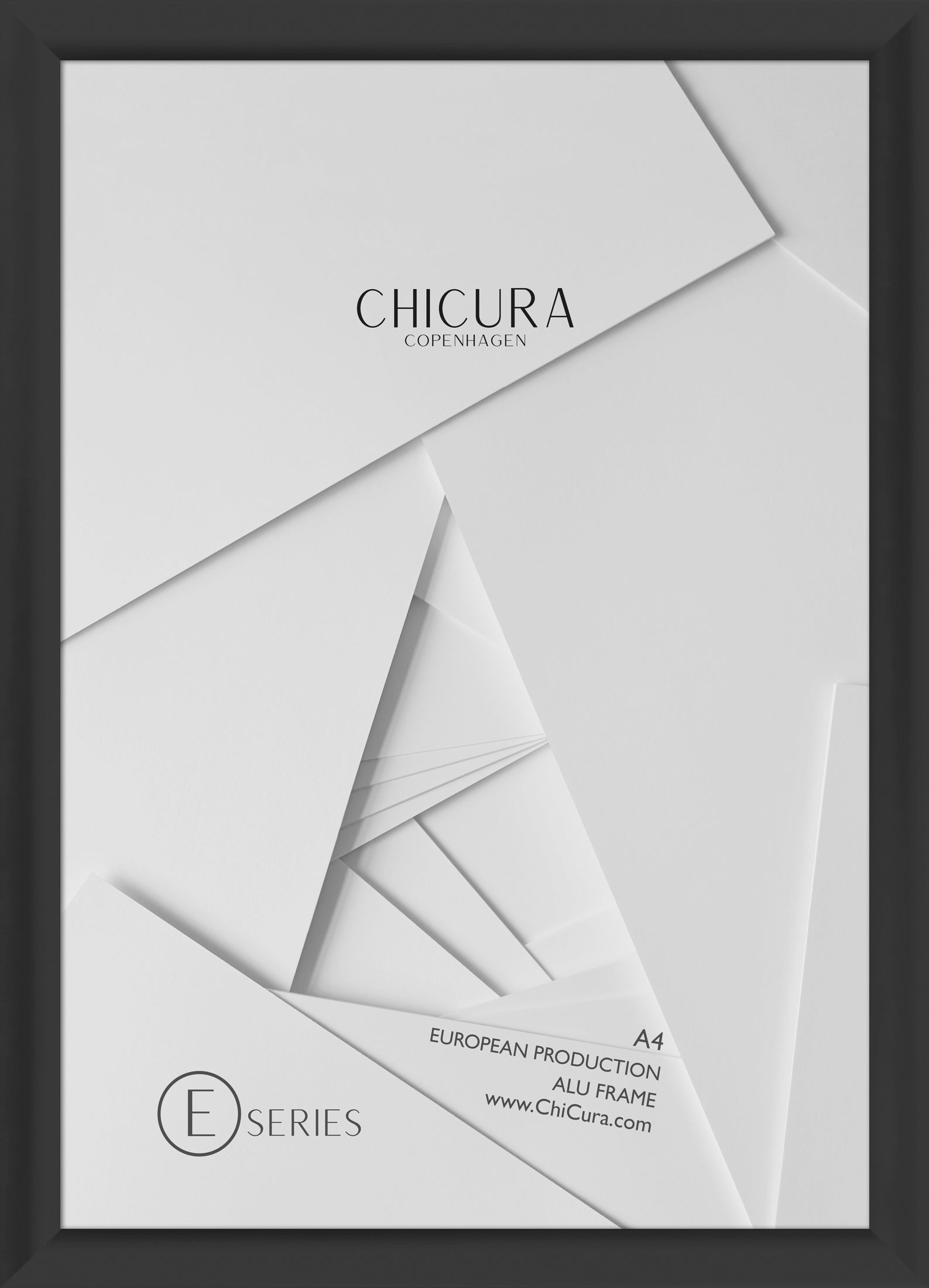 ChiCura Living, Art & Frames Alu Ramme E - A3 - Sort - Akrylglas Frames / Alu E-Series Black