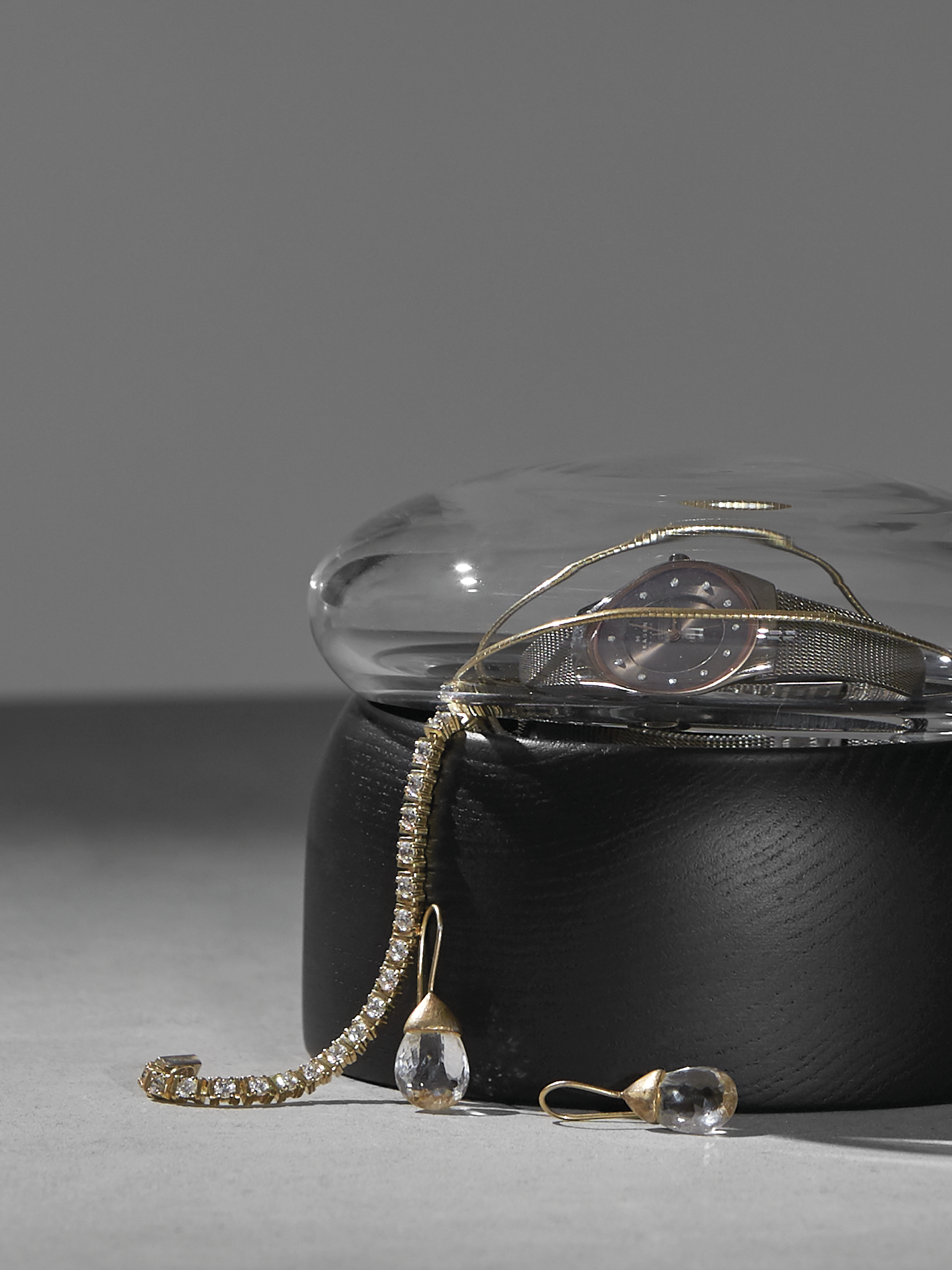ChiCura Living, Art & Frames Boletus Black/Clear Glass, w. 12 cm Living / Containers & Vases Black