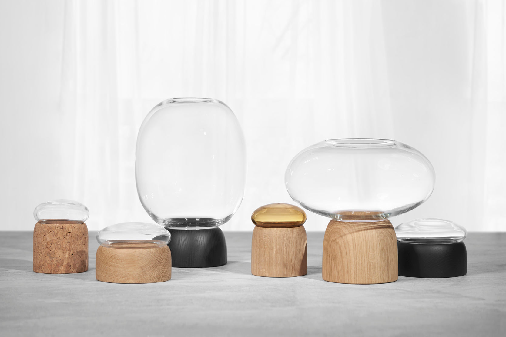 ChiCura Living, Art & Frames Boletus Oak/Clear Glass, w. 9 cm Living / Containers & Vases