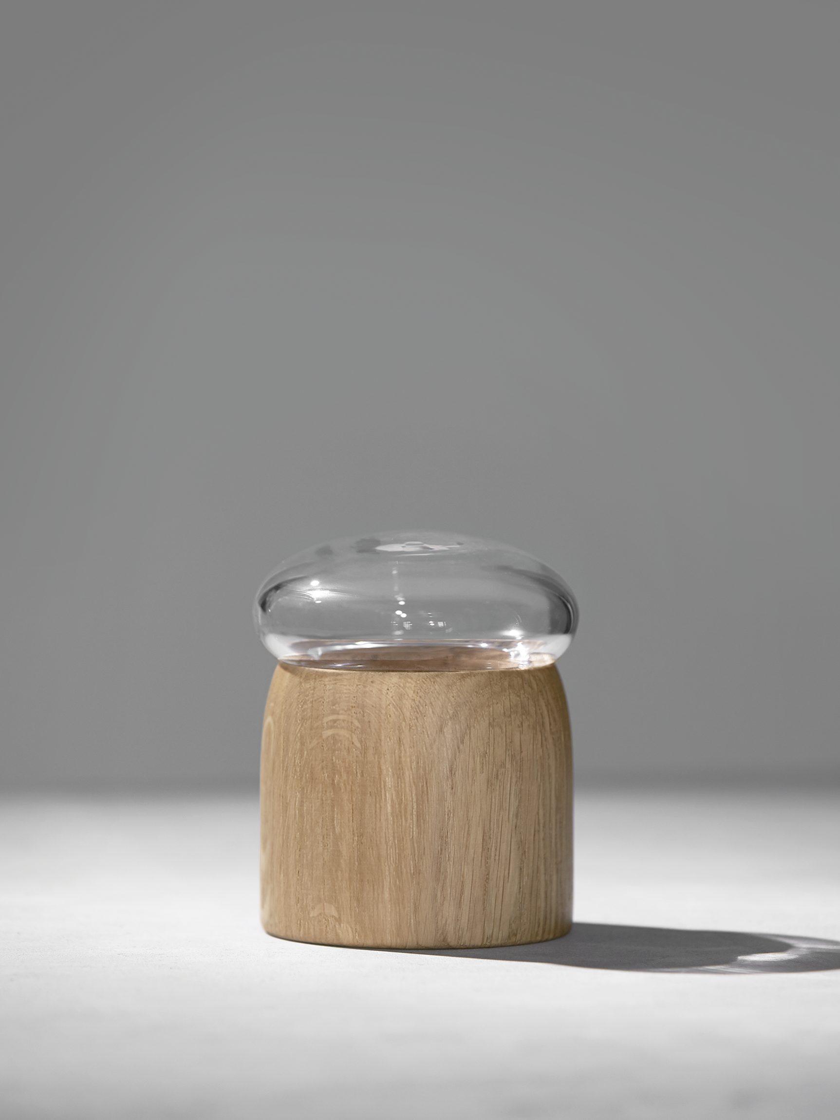 ChiCura Living, Art & Frames Boletus Oak/Clear Glass, w. 9 cm Living / Containers & Vases Oak / Clear