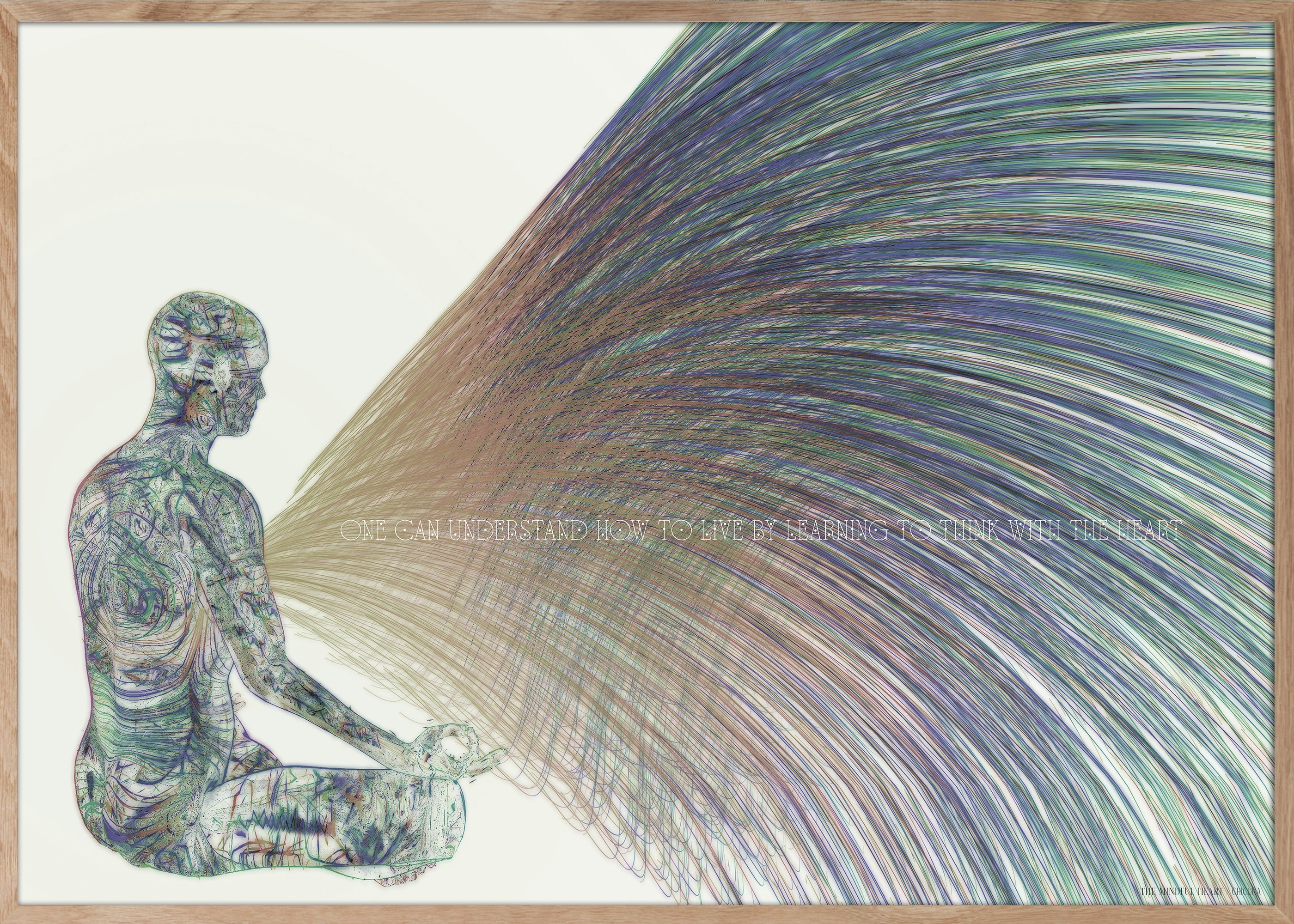 Mindful Heart - Photo Wall No. 4 - With Black Frames (Glass)