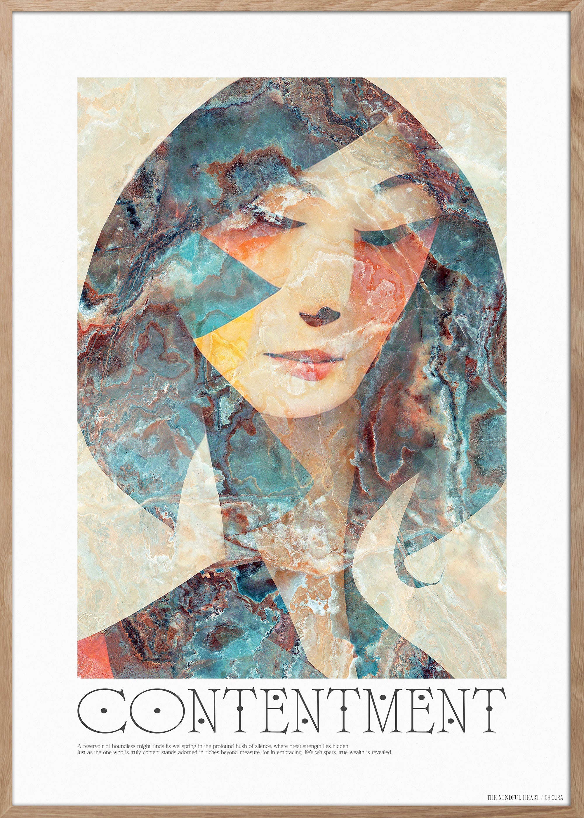 ChiCura Posters Contentment Posters / The Mindful Heart 1. English Poster Quotes