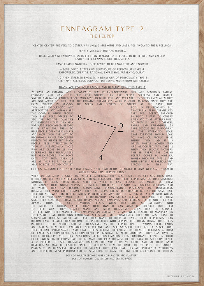 ChiCura Posters ENNEAGRAM TYPE 2 Posters / Enneagram 1. English Poster Quotes