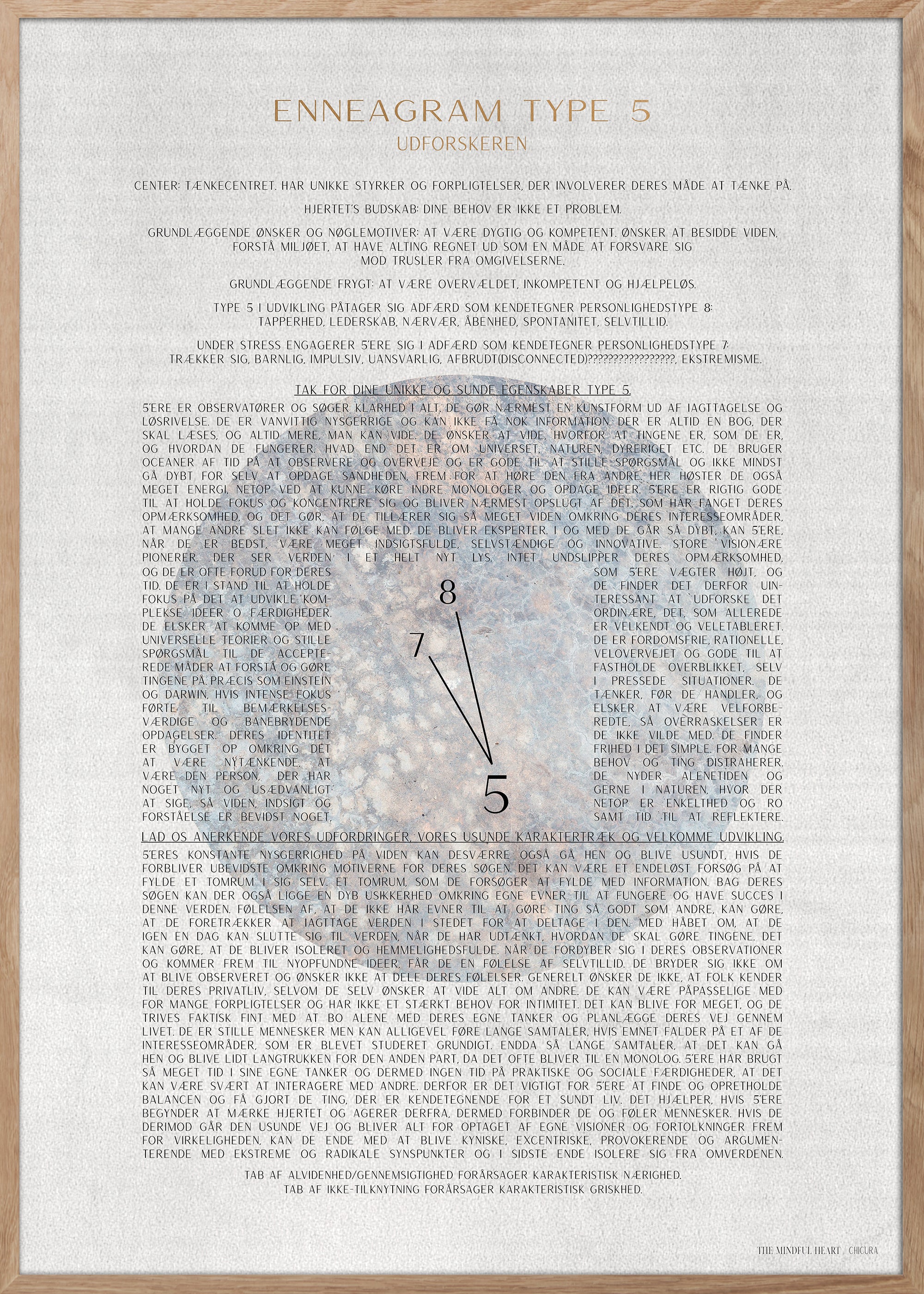 ChiCura Posters ENNEAGRAM TYPE 5 Posters / The Mindful Heart 1. English Poster Quotes