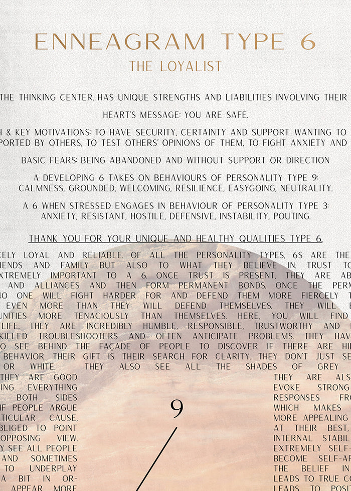 ChiCura Posters ENNEAGRAM TYPE 6 Posters / The Mindful Heart 1. English Poster Quotes