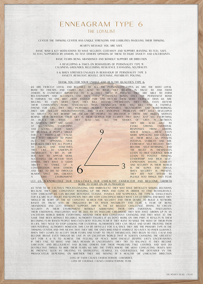 ChiCura Posters ENNEAGRAM TYPE 6 Posters / The Mindful Heart 1. English Poster Quotes
