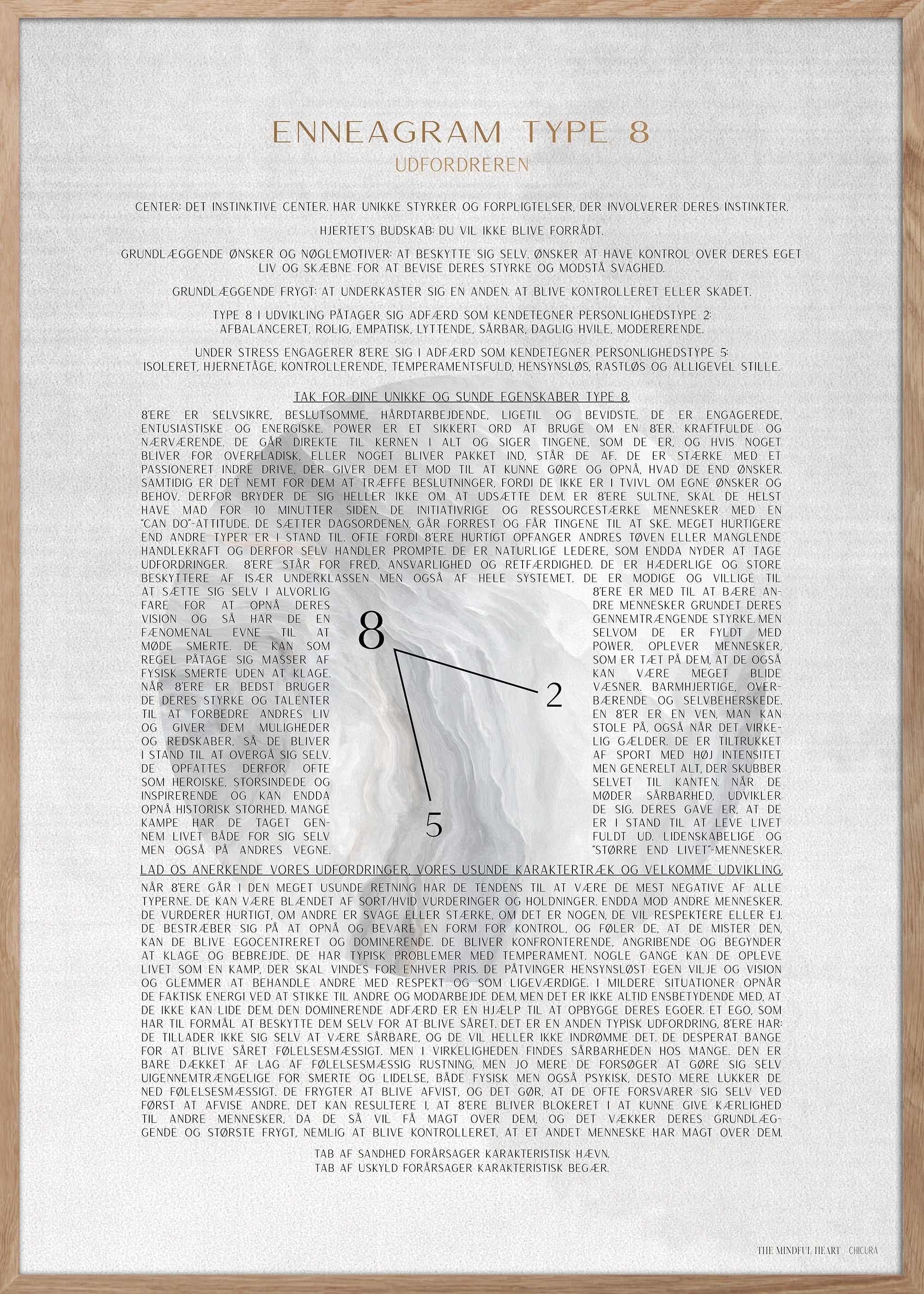 ChiCura Posters ENNEAGRAM TYPE 8 Posters / The Mindful Heart 1. English Poster Quotes