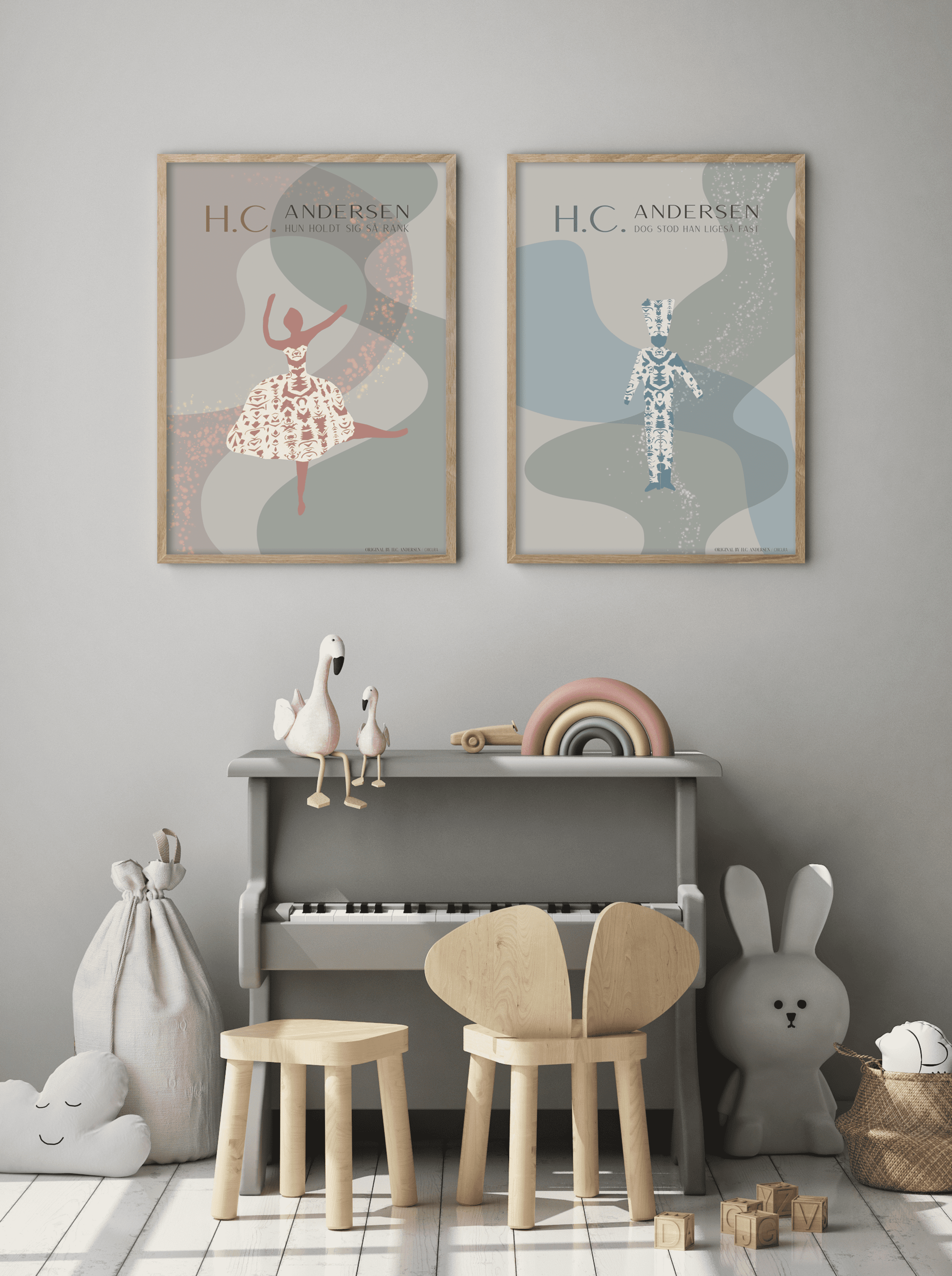 ChiCura Living, Art & Frames H.C. Andersen - Den Lille Danserinde Art Cards Kids 2. Dansk Plakat Citater