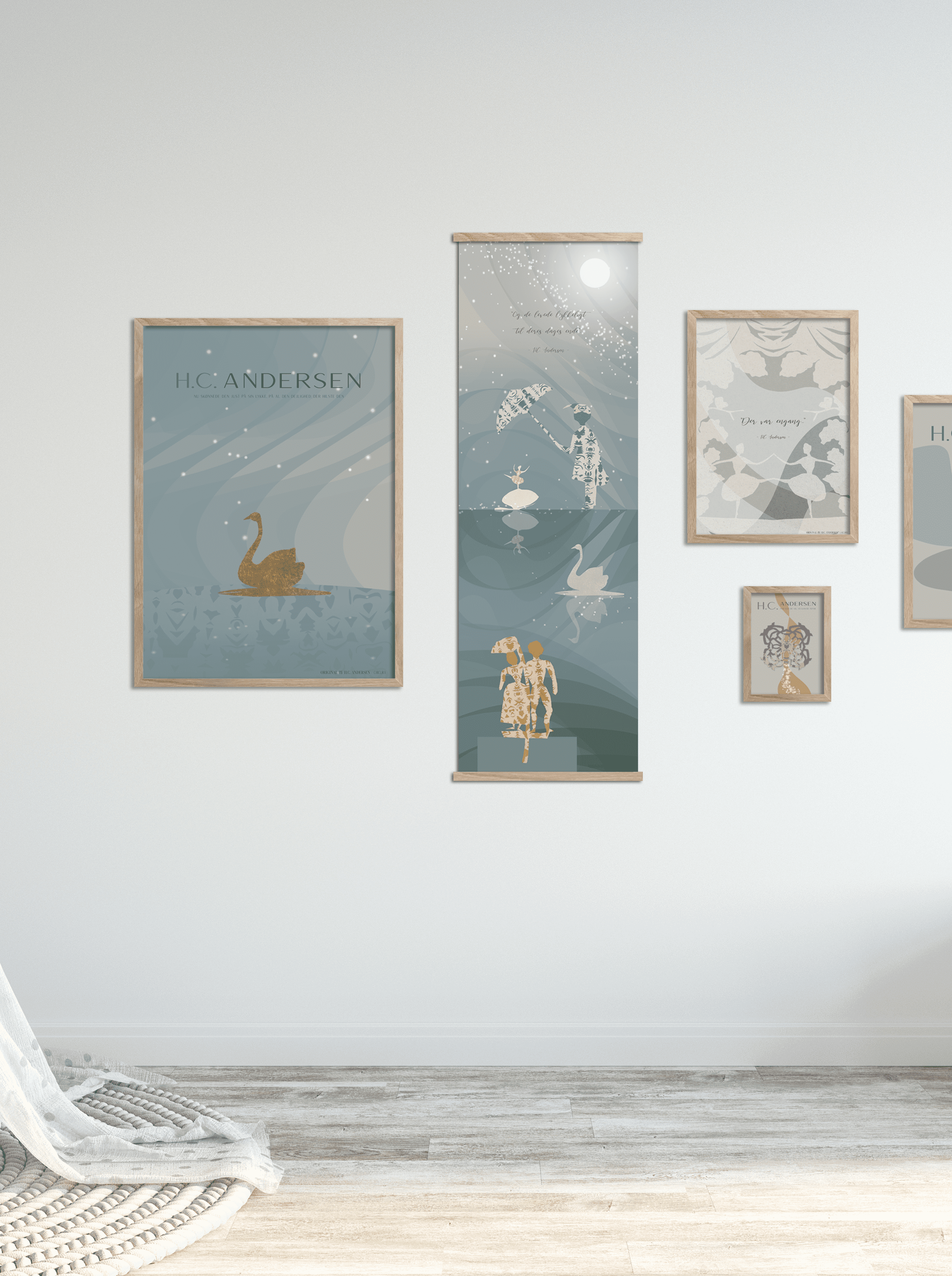 ChiCura Living, Art & Frames H.C. Andersen - Den Smukke Ælling Art Cards Kids