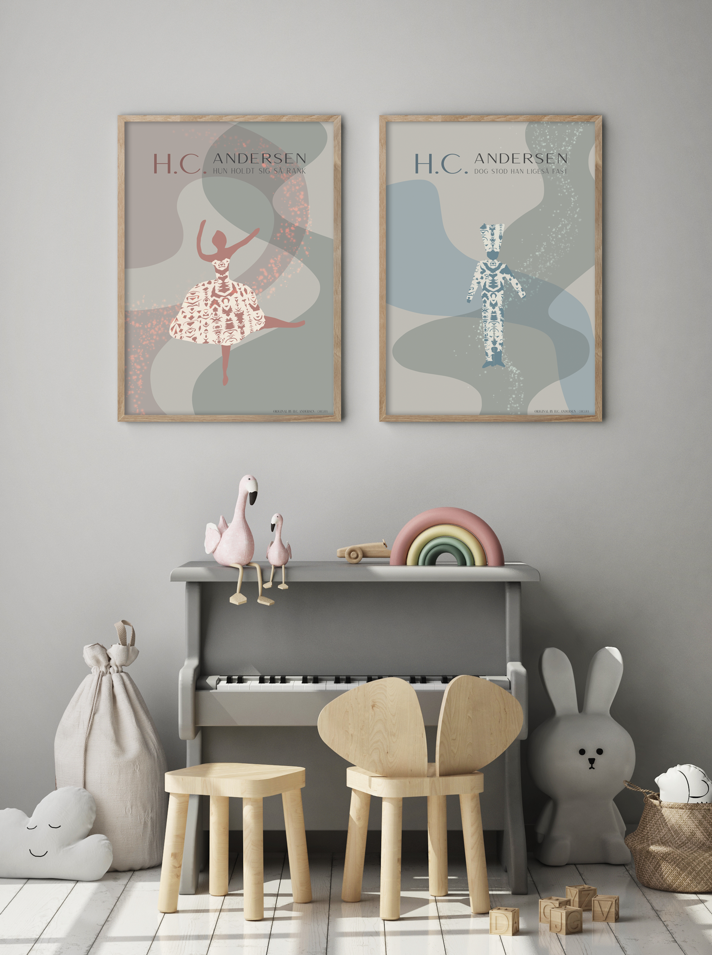 ChiCura Living, Art & Frames H.C. Andersen - Den Standhaftige Tinsoldat Art Cards Kids 2. Dansk Plakat Citater