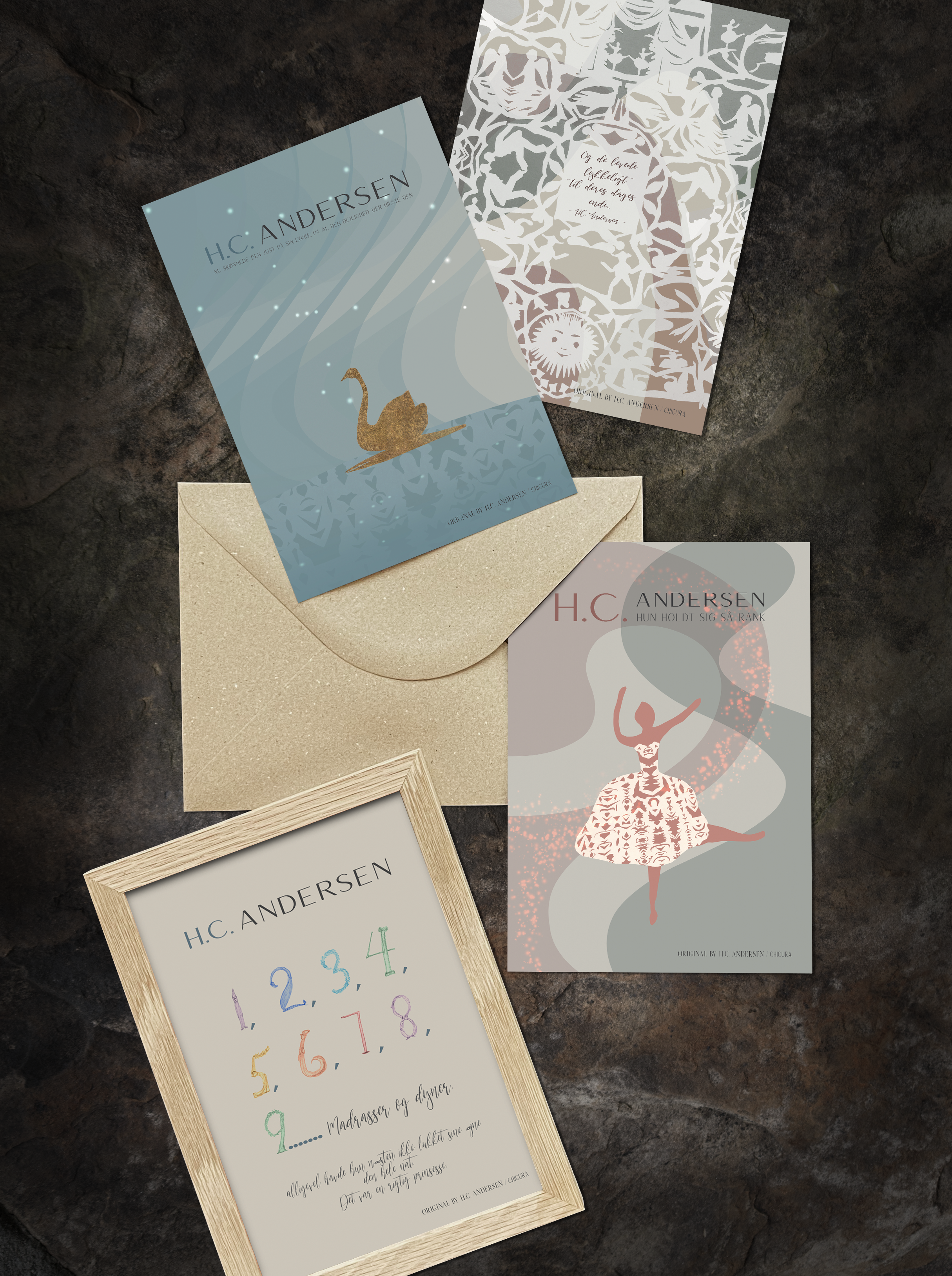 ChiCura Living, Art & Frames H.C. Andersen - Den Standhaftige Tinsoldat Art Cards Kids 2. Dansk Plakat Citater