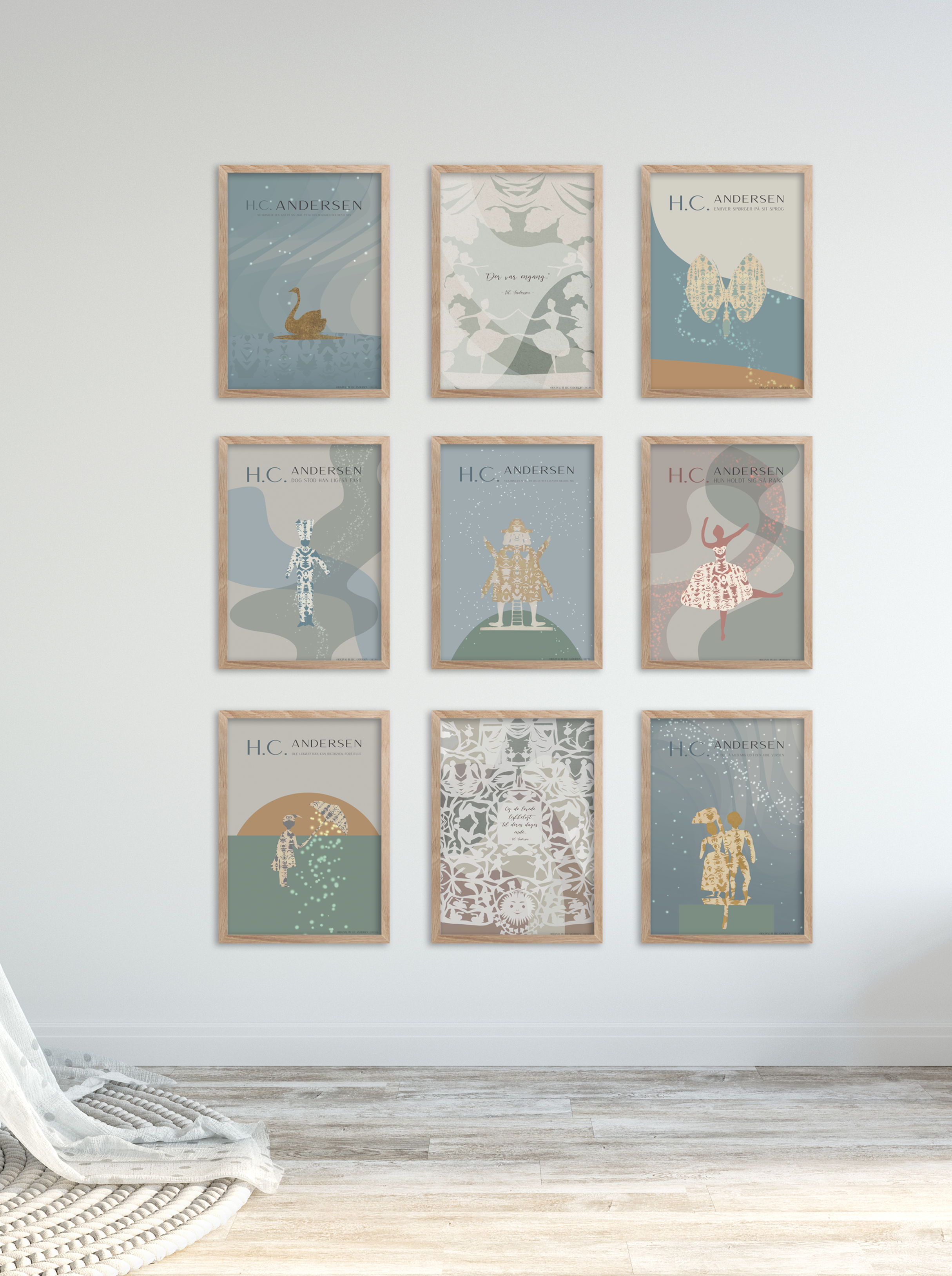 ChiCura Living, Art & Frames H.C. Andersen - Den Standhaftige Tinsoldat Art Cards Kids 2. Dansk Plakat Citater
