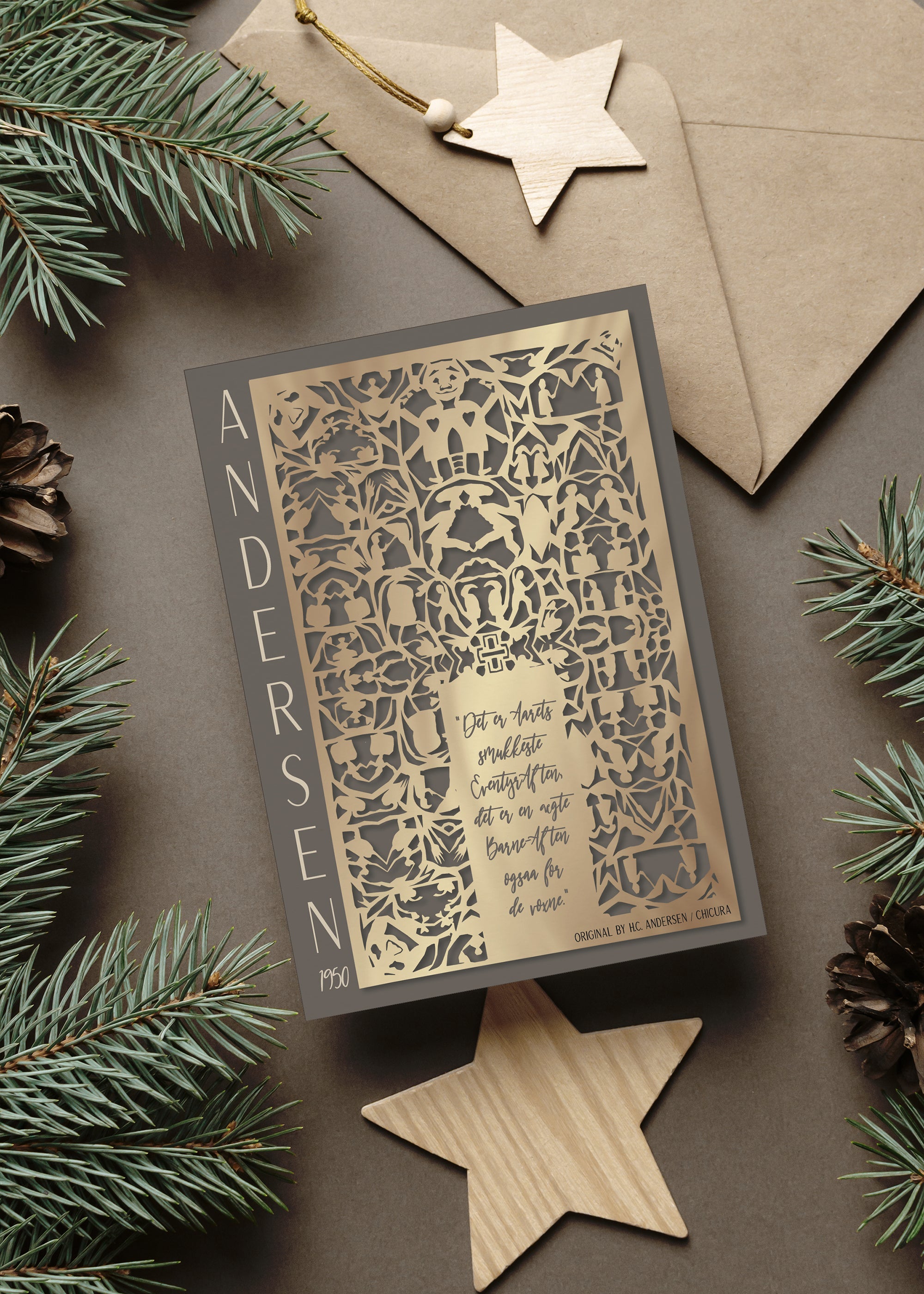 ChiCura Living, Art & Frames H.C. Andersen - Eventyr Aften Art Cards Christmas 2. Dansk Plakat Citater