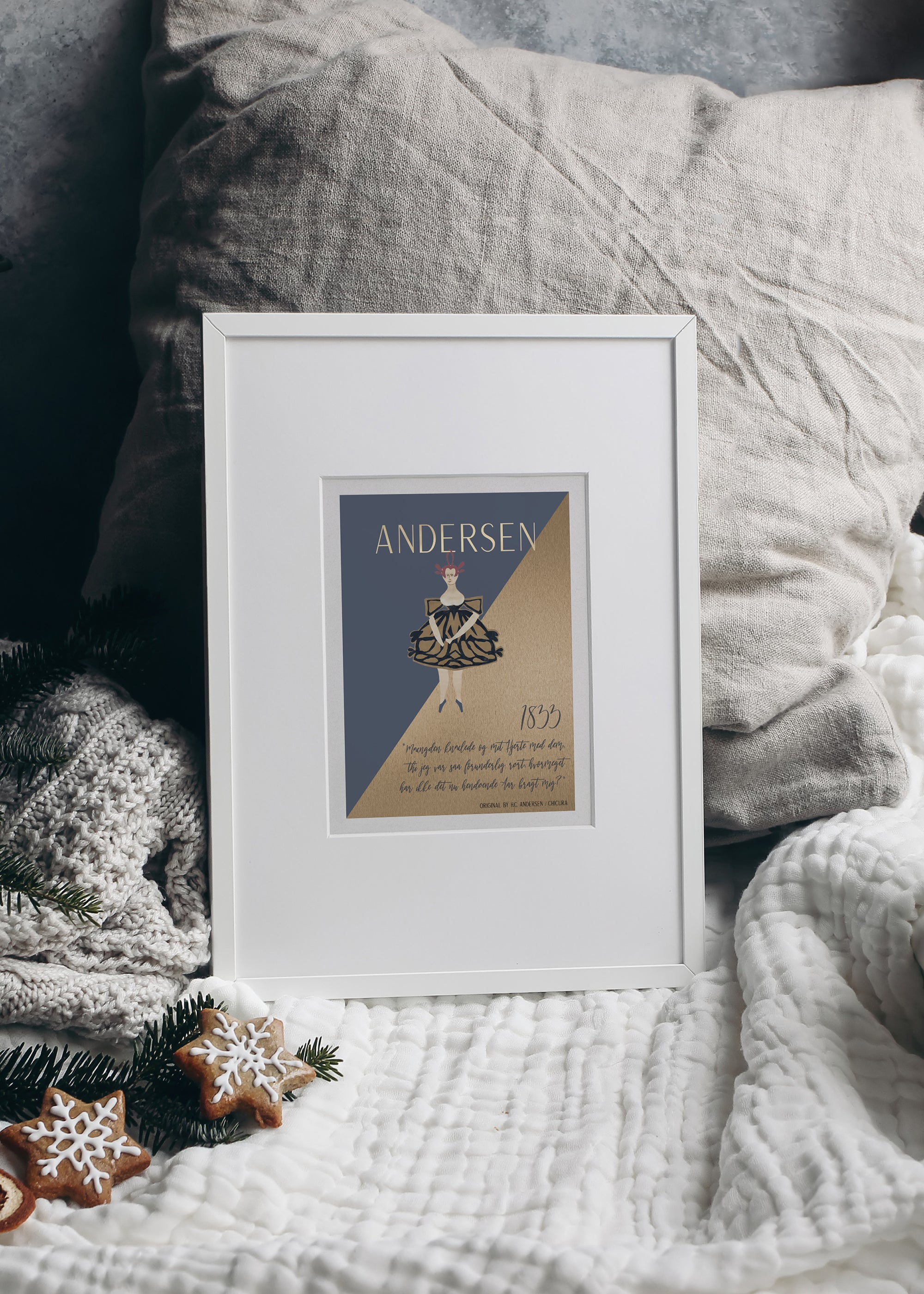 ChiCura Living, Art & Frames H.C. Andersen - Forunderlig Rørt Art Cards Christmas 2. Dansk Plakat Citater