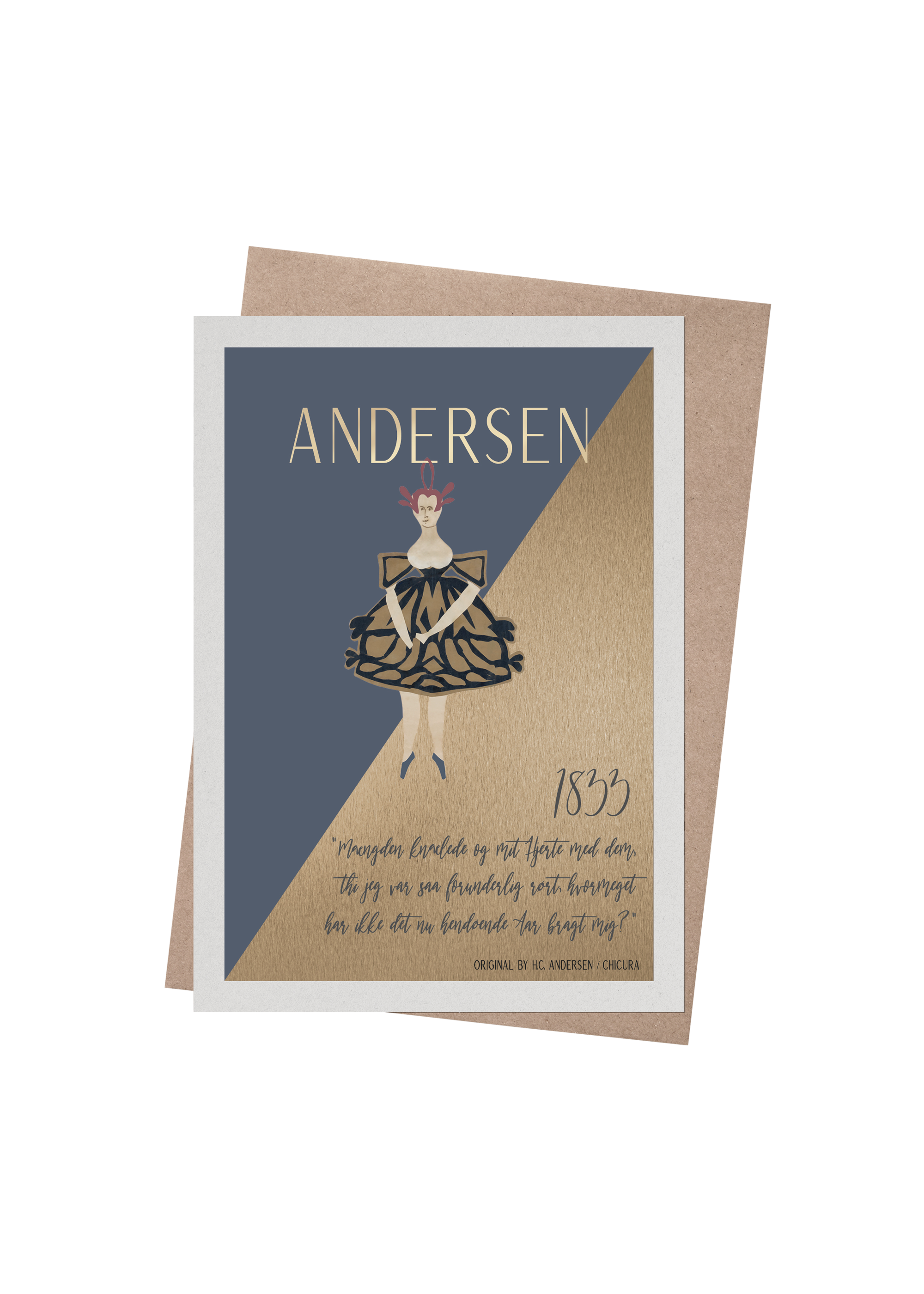 ChiCura Living, Art & Frames H.C. Andersen - Forunderlig Rørt Art Cards Christmas 2. Dansk Plakat Citater