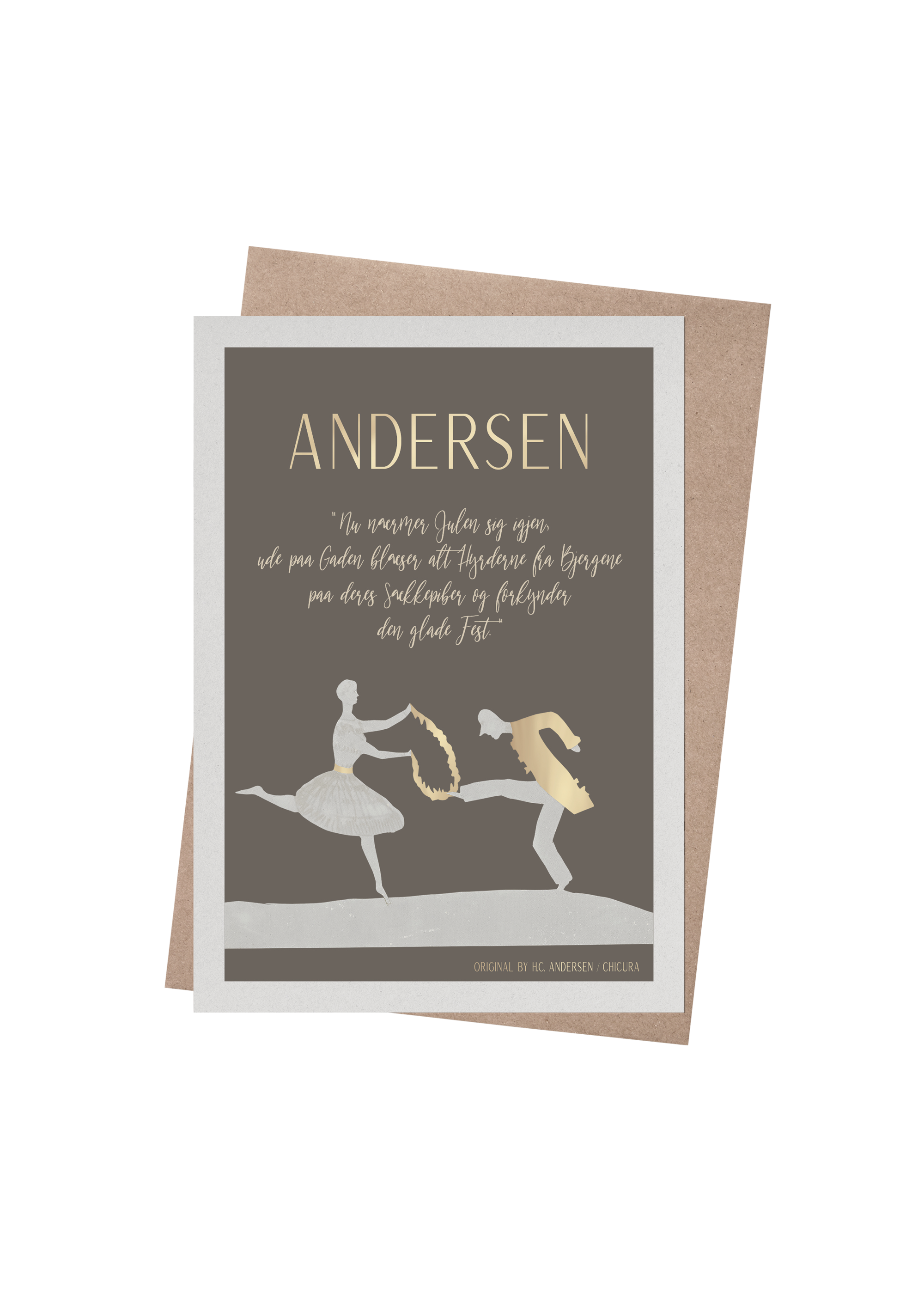 ChiCura Living, Art & Frames H.C. Andersen - Glade Fest Art Cards Christmas 2. Dansk Plakat Citater