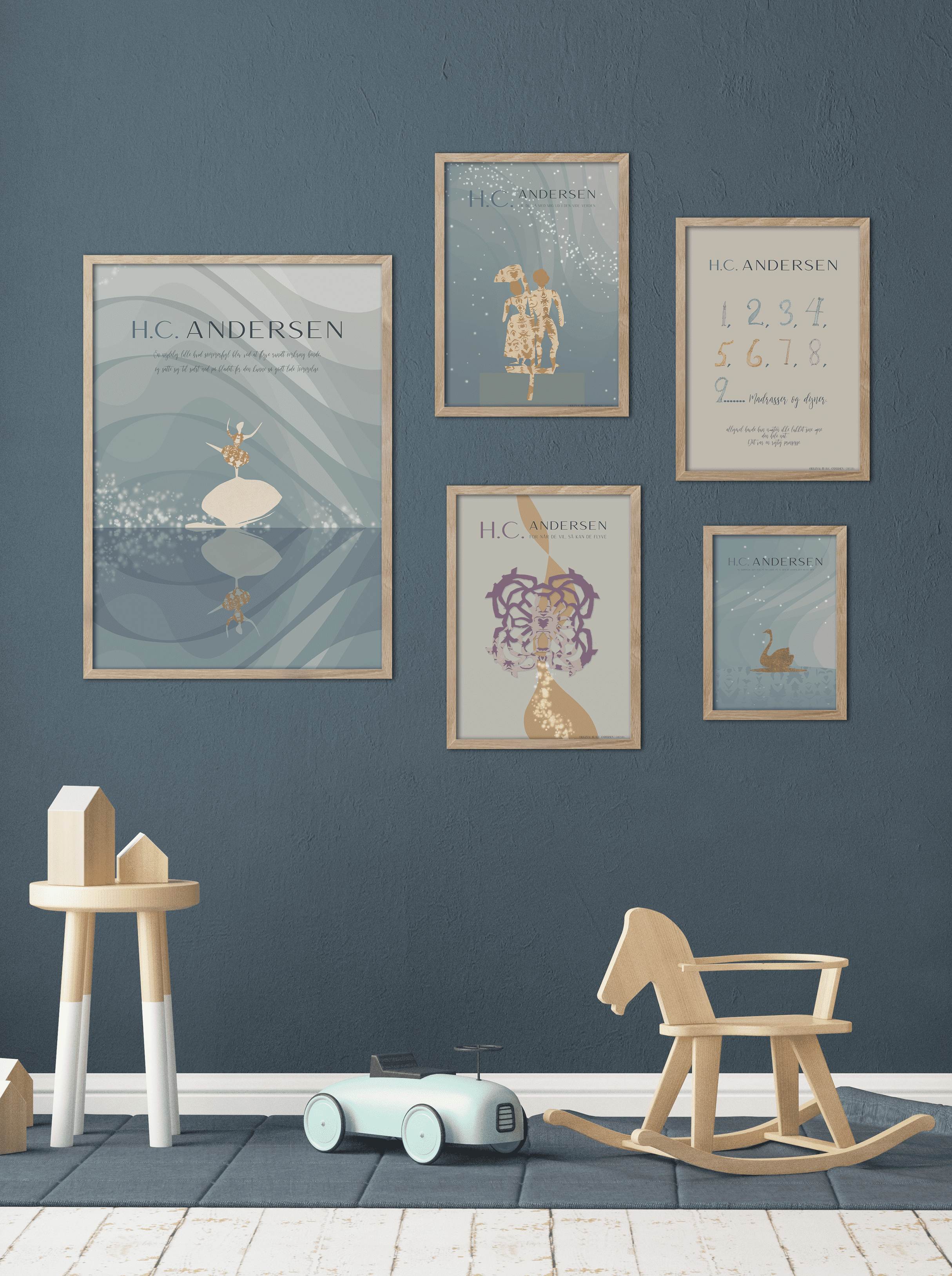 ChiCura Living, Art & Frames H.C. Andersen - Hyrdinden Og Skorstensfejeren Art Cards Kids 2. Dansk Plakat Citater