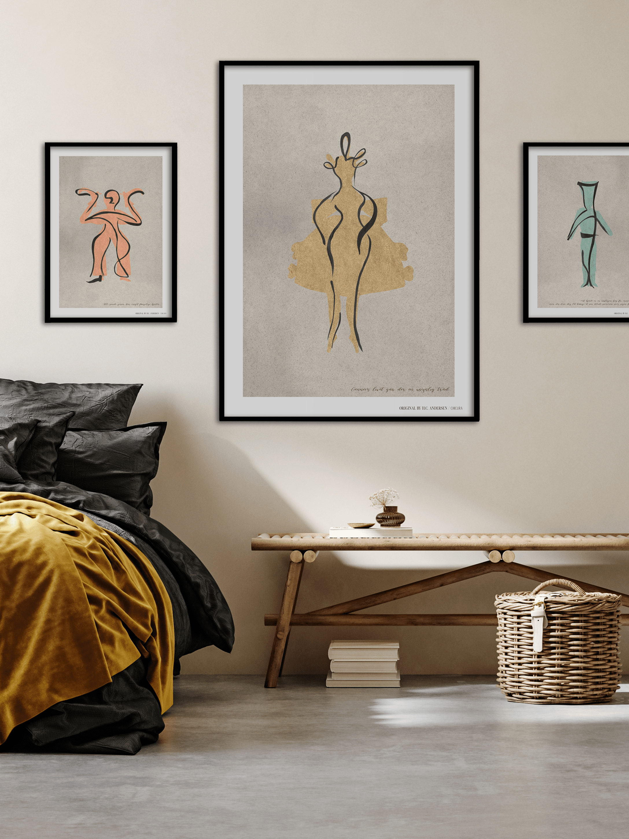 ChiCura Living, Art & Frames H.C. Andersen - Invisible Thread Art Cards 2. Dansk Plakat Citater