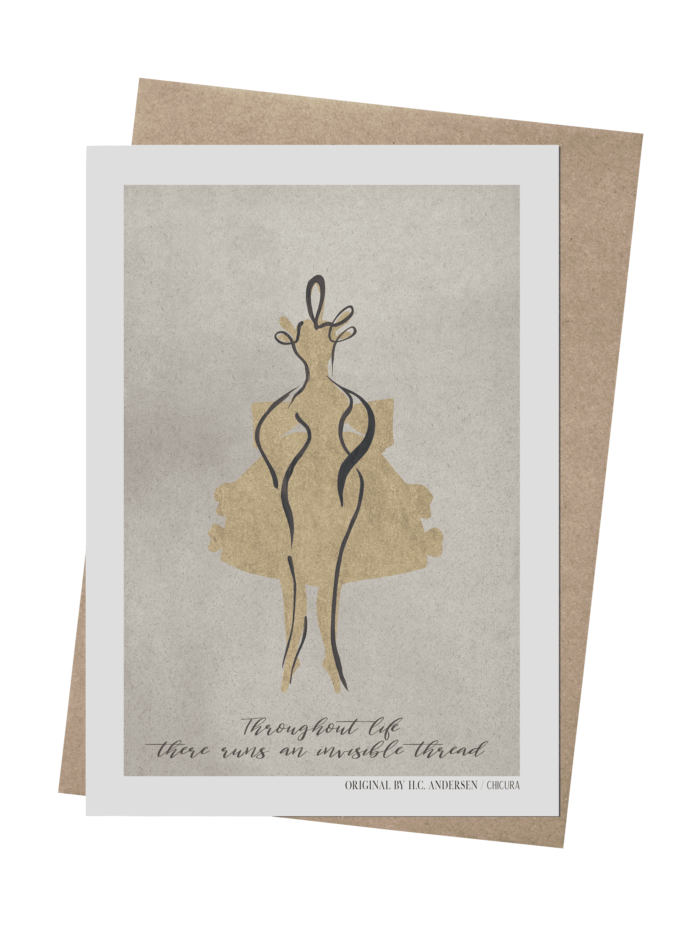 ChiCura Living, Art & Frames H.C. Andersen - Invisible Thread Art Cards 2. Dansk Plakat Citater