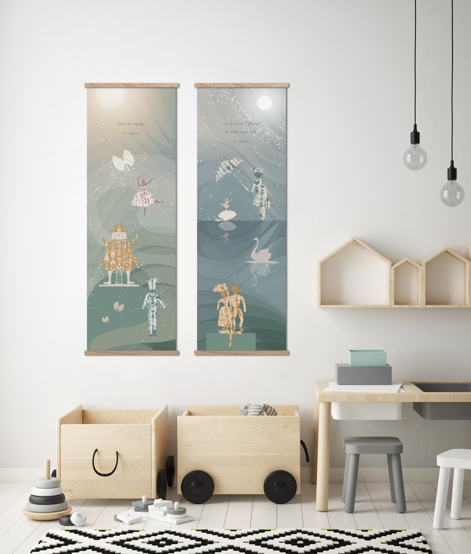 ChiCura Posters H.C. Andersen - Plakatløber CC1 inkl. Ramme Posters / H.C. Andersen Kids