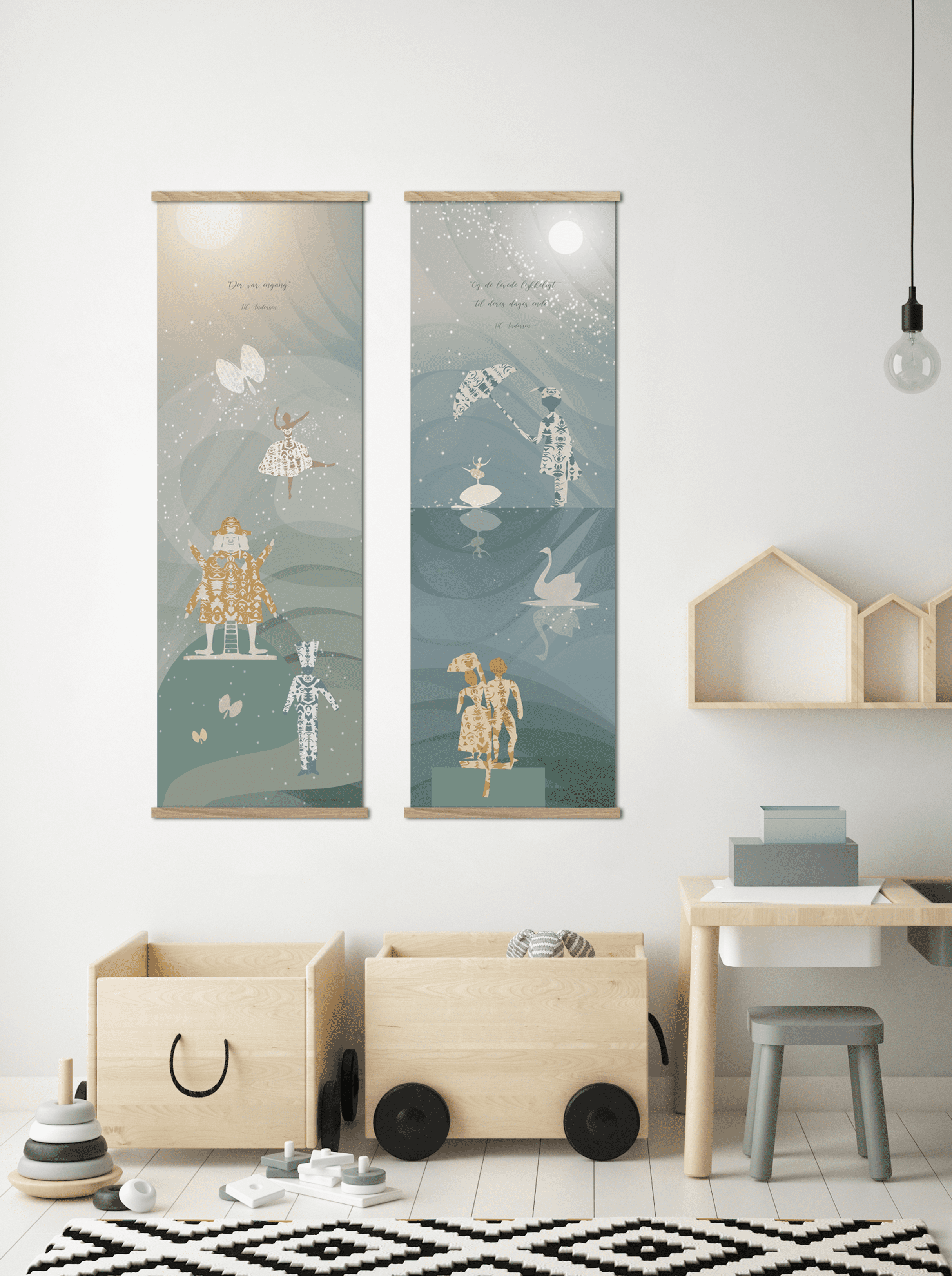 ChiCura Posters H.C. Andersen - Plakatløber CC1 inkl. Ramme Posters / H.C. Andersen Kids 2. Dansk Plakat Citater