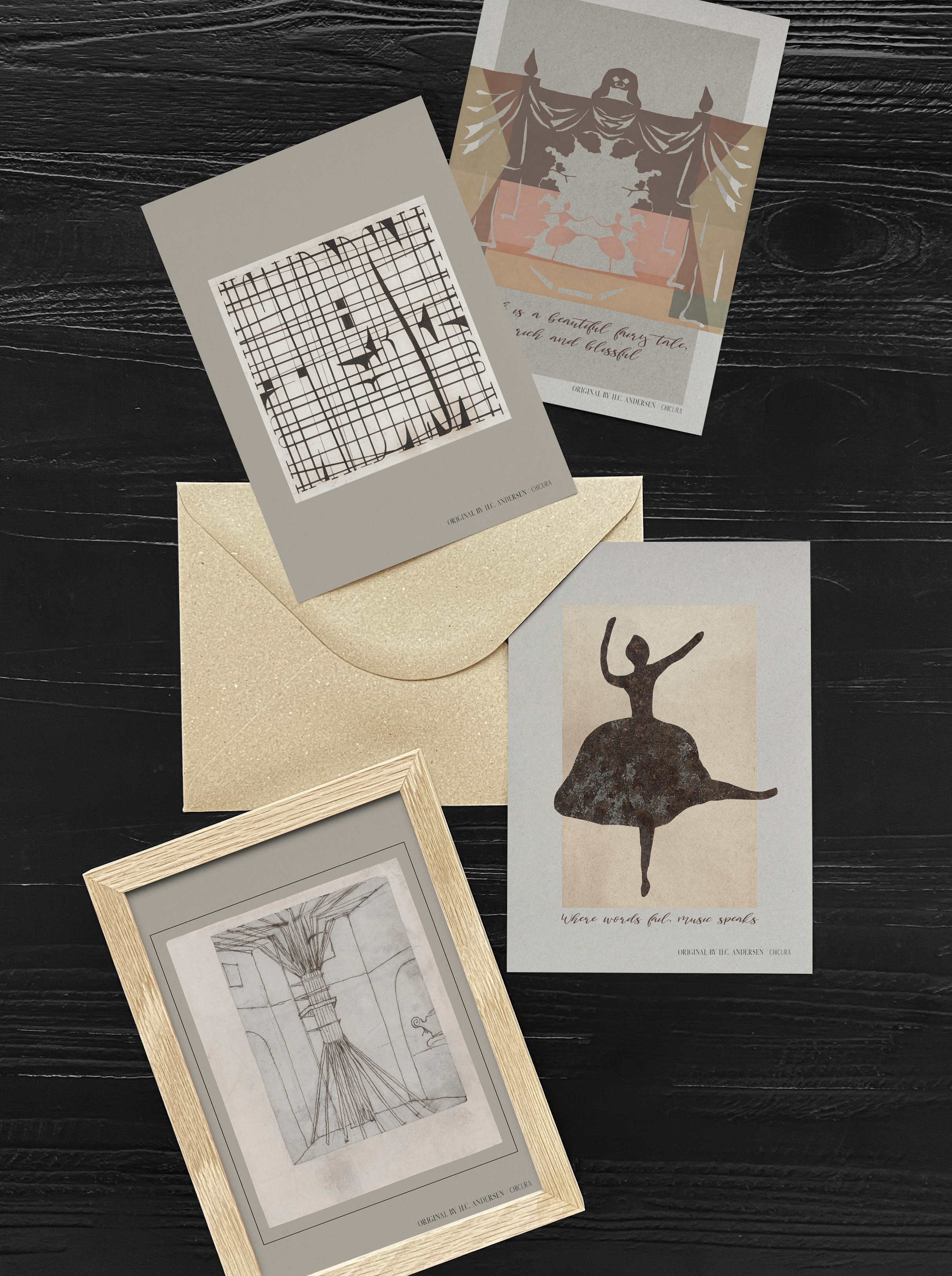 ChiCura Living, Art & Frames H.C. Andersen - The Picture In The Tree Art Cards Multiple Color