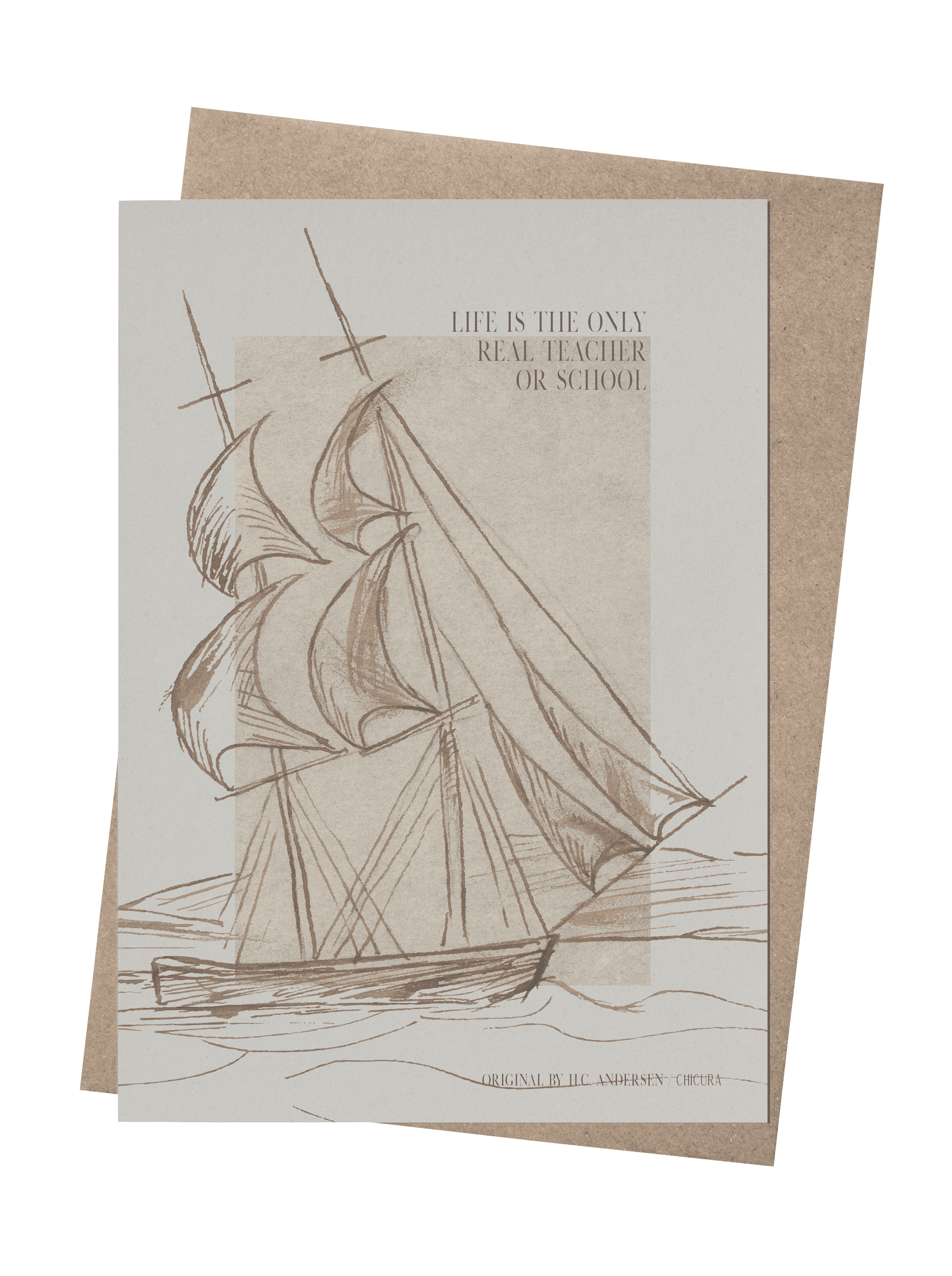 ChiCura Living, Art & Frames H.C. Andersen - True Teacher Art Cards 2. Dansk Plakat Citater