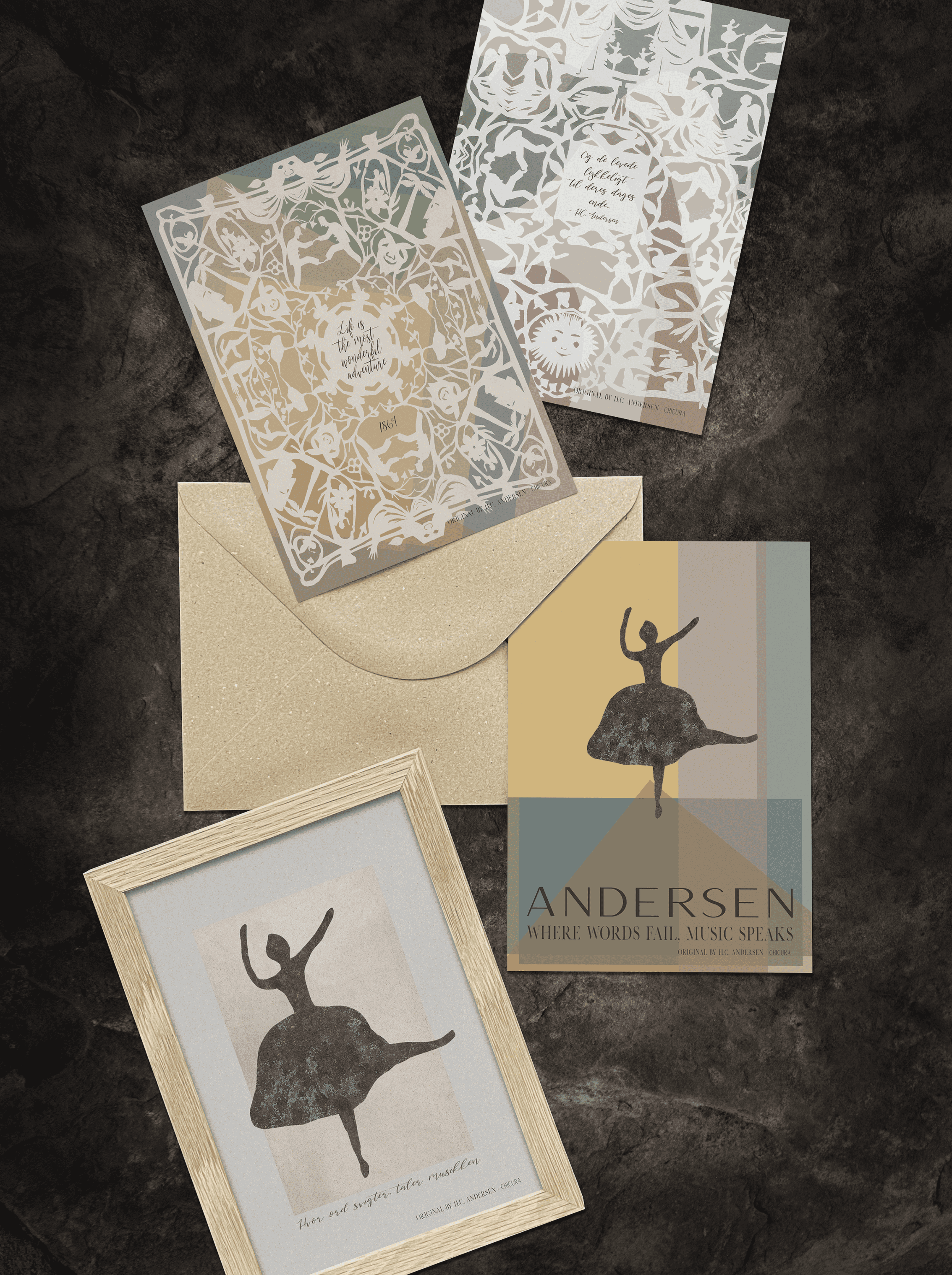 ChiCura Living, Art & Frames H.C. Andersen - Wonderful Adventure CC2 Art Cards 1. English Poster Quotes