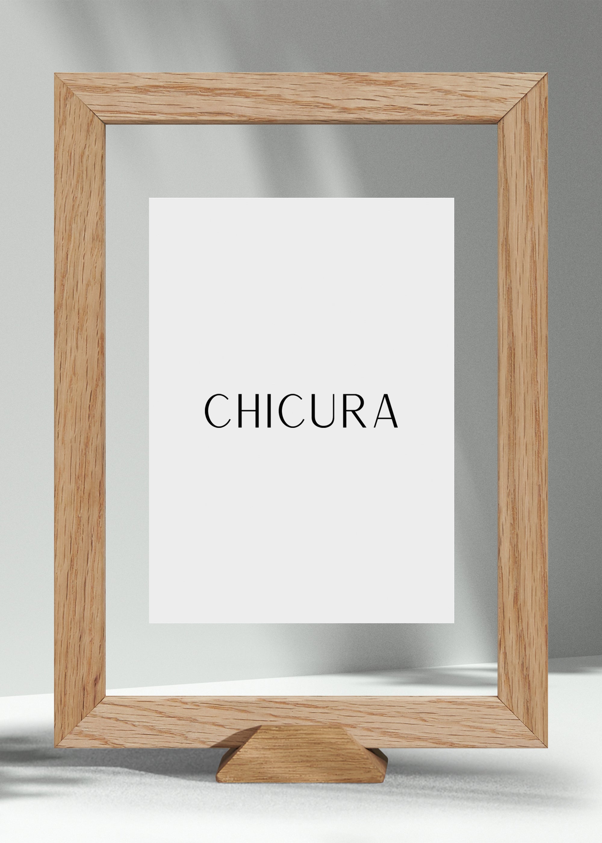 ChiCura Living, Art & Frames Linia Transparent Egetræsramme - A5 Inkl. Fod Frames / Transparent Oak