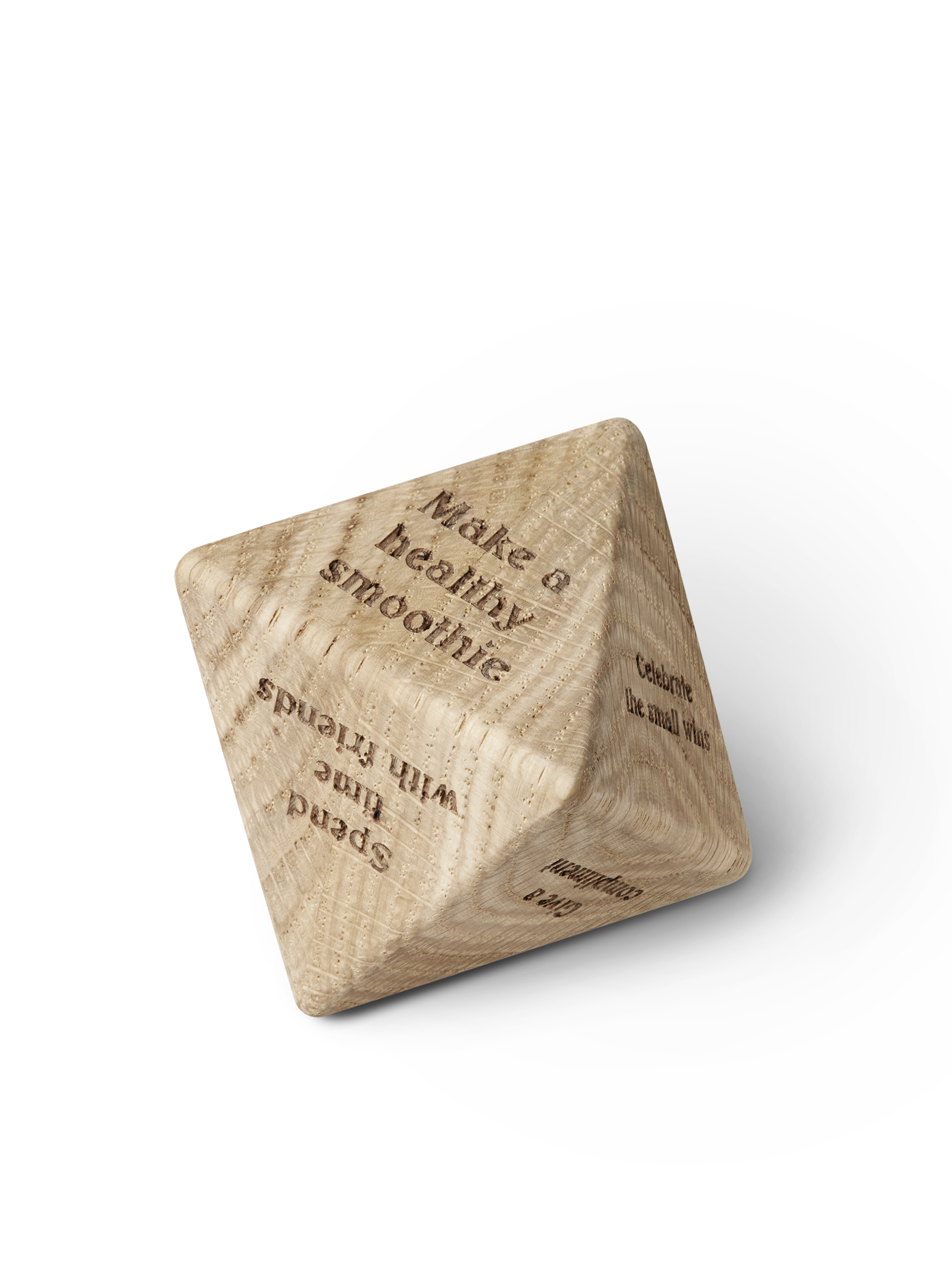 ChiCura Living, Art & Frames Mindfulness Wooden Dice CC1 Living / The Mindful Heart Oak