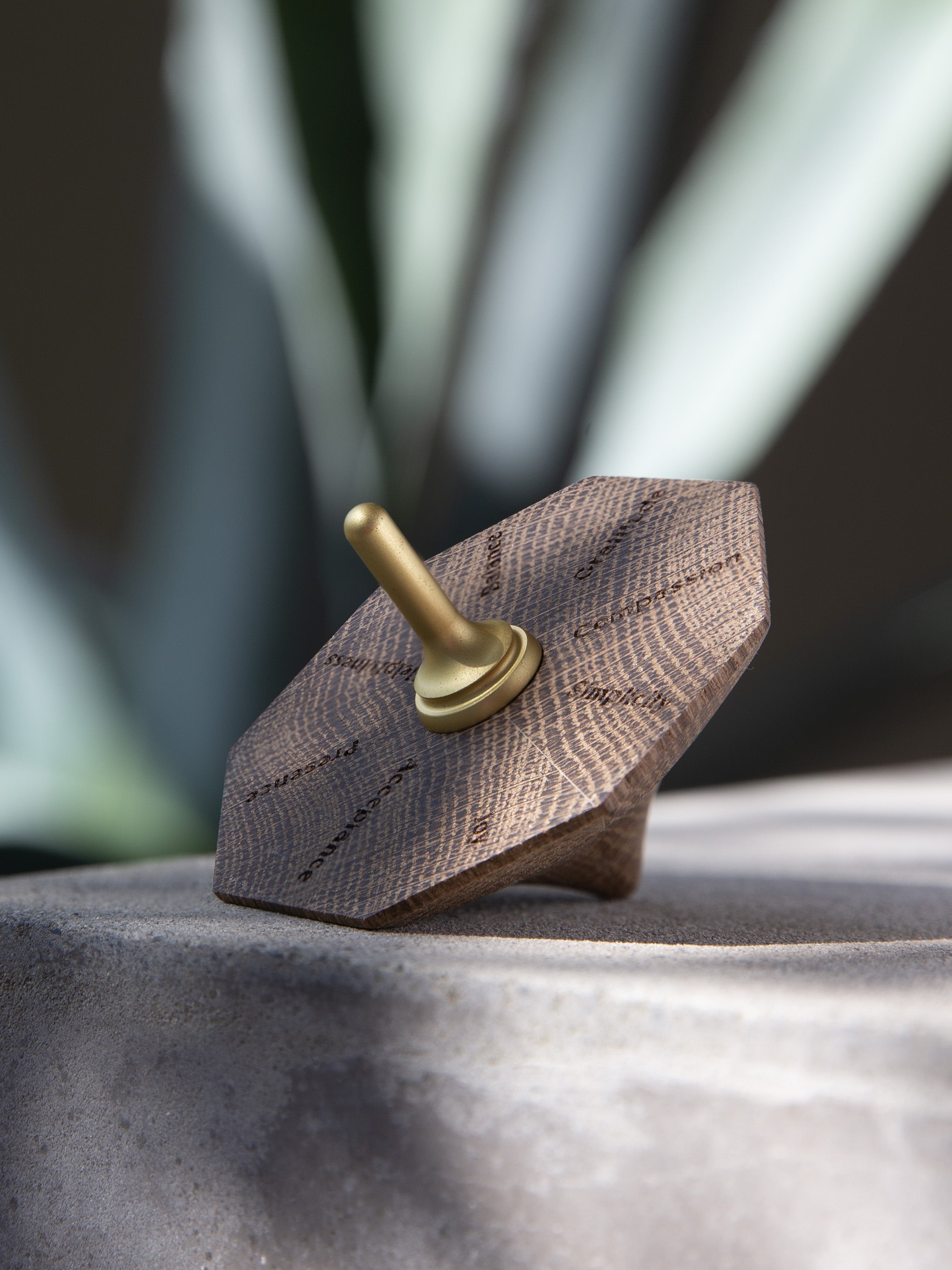 ChiCura Living, Art & Frames Spinning Top - The Joy Optimizer Living / The Mindful Heart Dark Oak / Brass