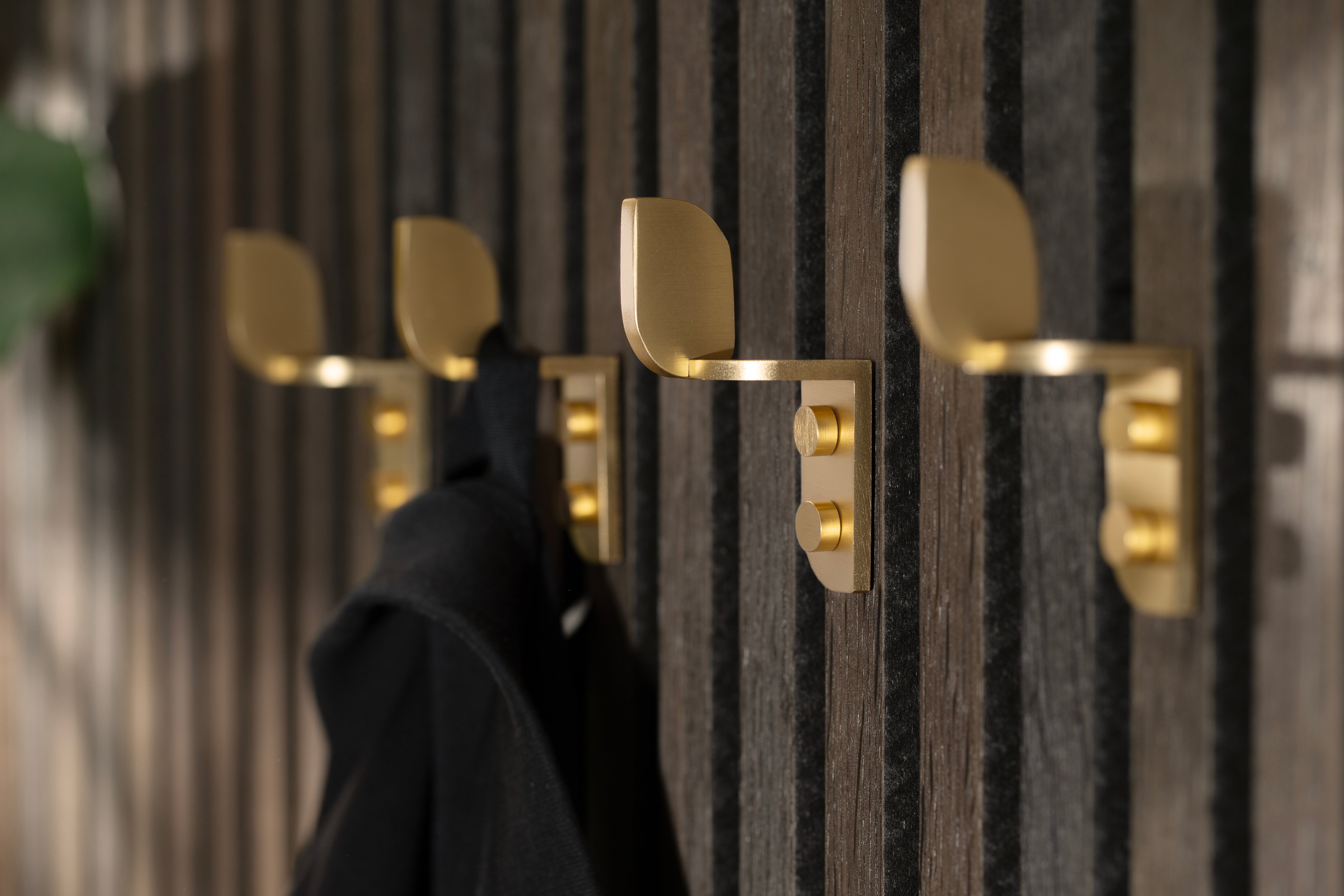 ChiCura Living, Art & Frames Tabula Knager Messing (2 stk.) Living / Shelves, Racks & Hooks Brass