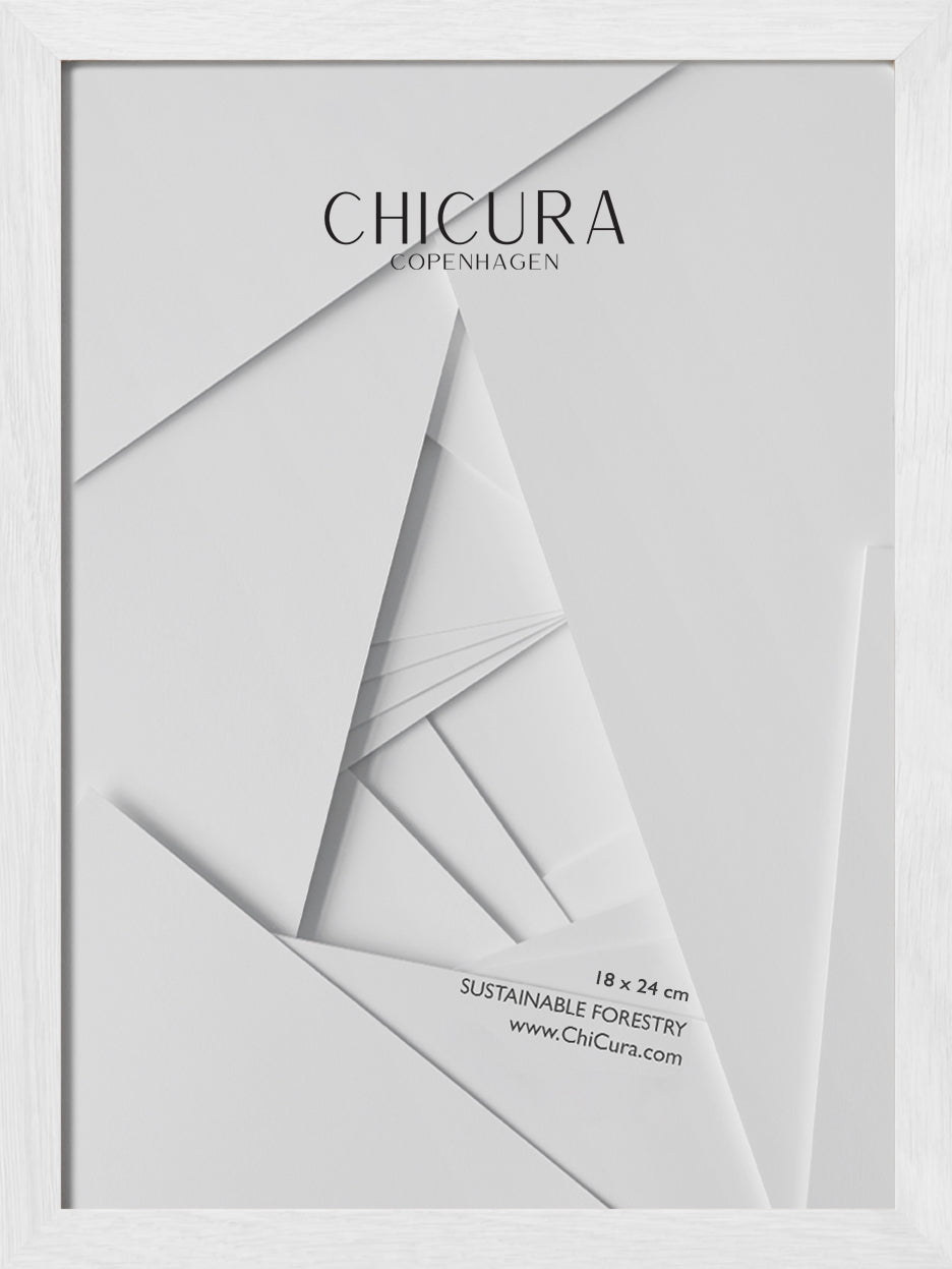 ChiCura Living, Art & Frames Træramme - 18x24cm - Hvid - Glas Frames / Wood Solid White
