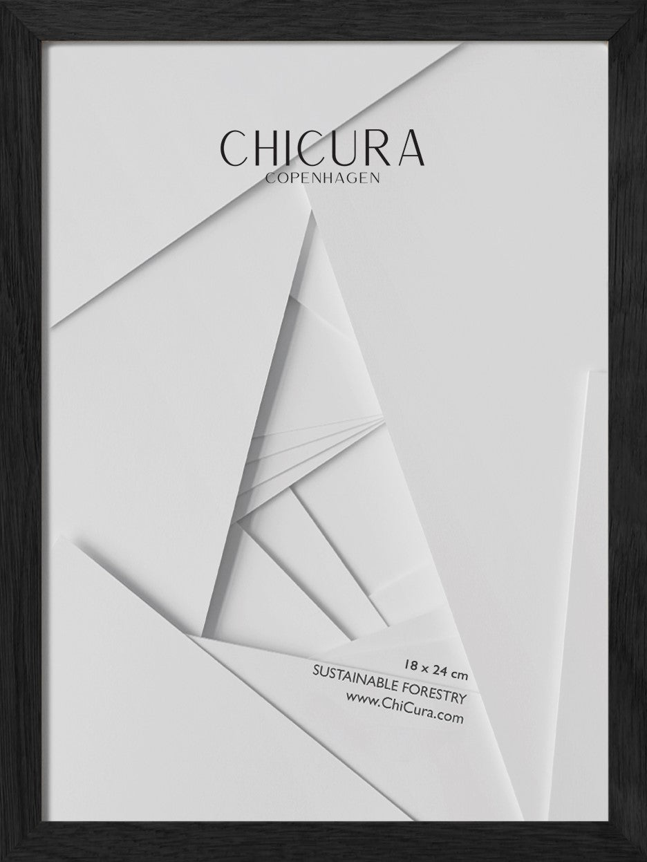 ChiCura Living, Art & Frames Træramme - 18x24cm - Sort - Anti-Reflektiv Akrylglas Frames / Wood Solid Black